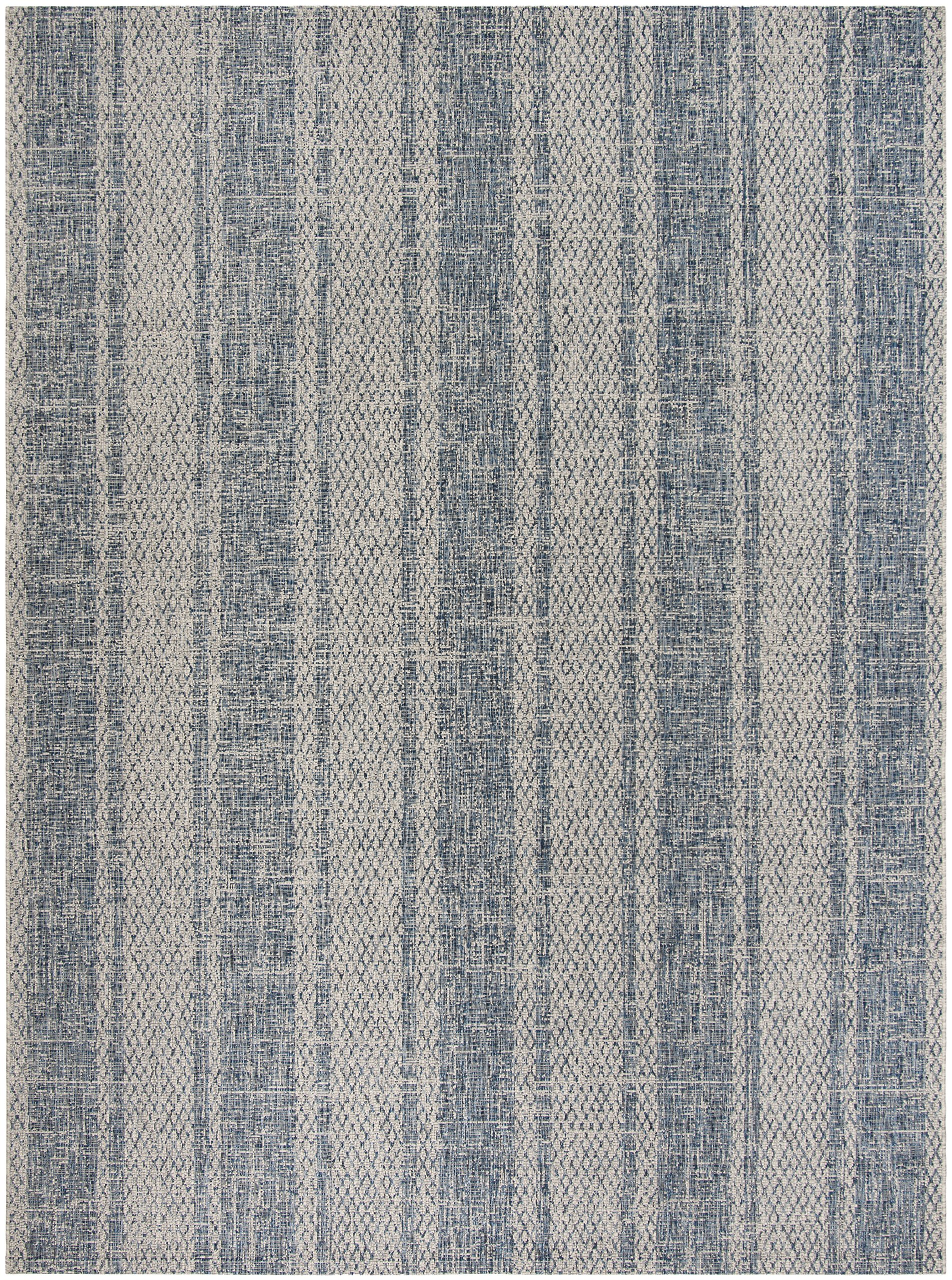SAFAVIEH Courtyard Collection 9' x 12' Light Grey Blue Indoor Outdoor Waterproof Rug - Easy to Clean, Perfect for Patio, Backyard, Mudroom, and High Traffic Areas