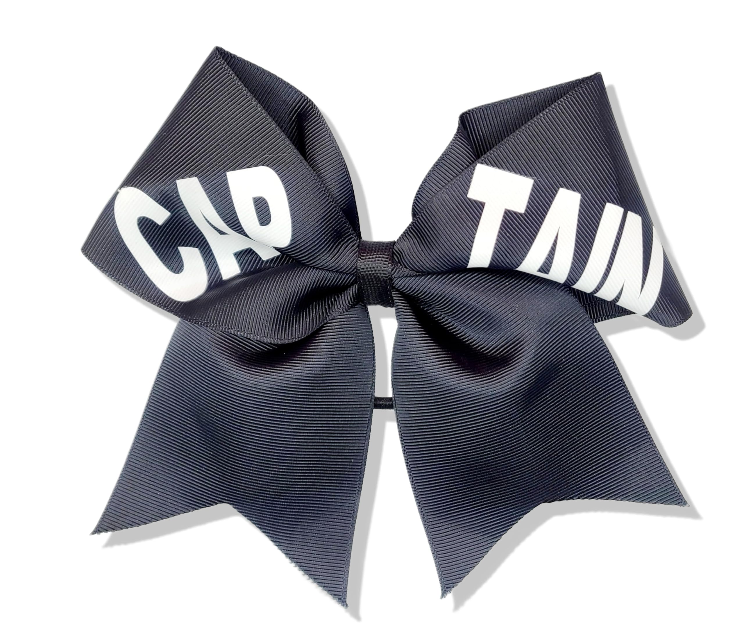 Black Captain Hair Bows for Girls - Cheerleader Hair Accessories for Sports, Cheerleading, and School Events - Perfect for Team Spirit and Special Occasions