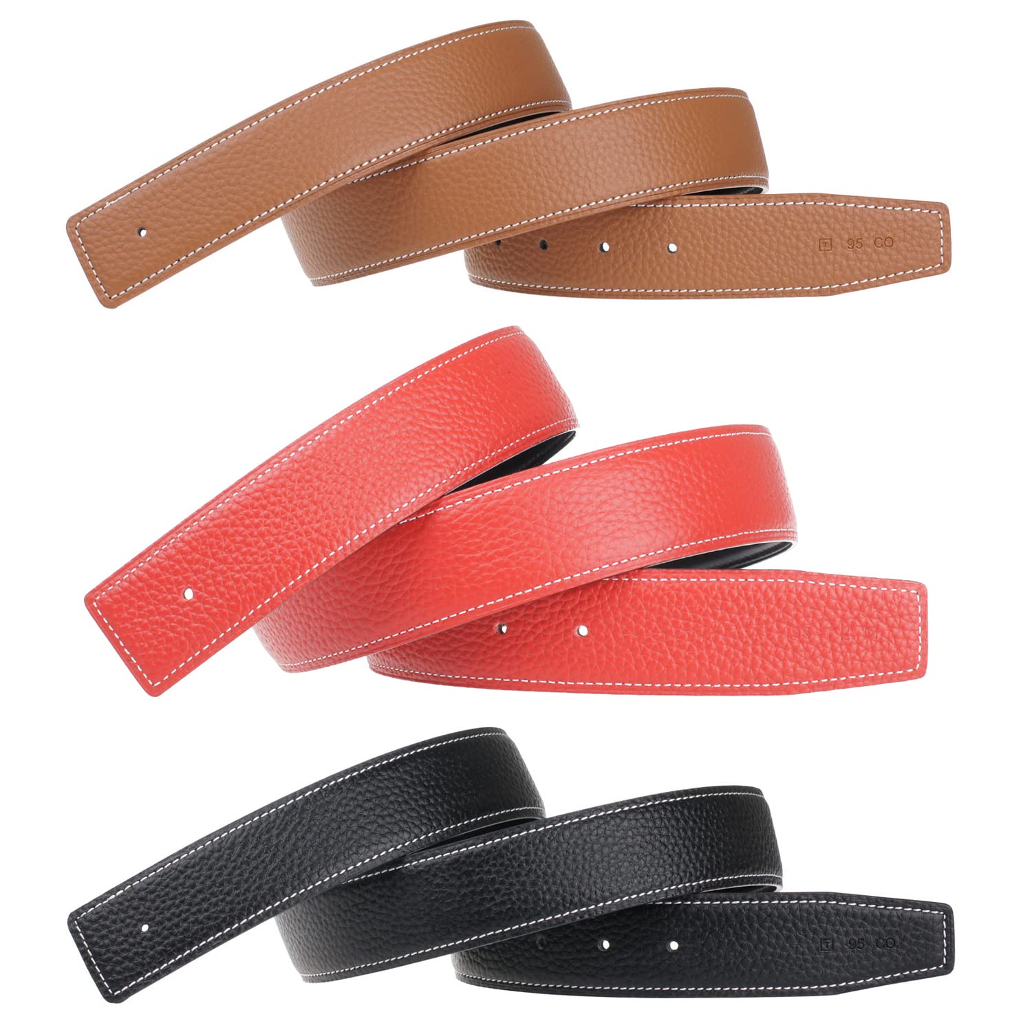 Premium Full Grain Leather Belt Strap - 38mm Wide Blank Replacement Belt for Men & Women (8-Pack) - Durable Unfinished Leather Strips for DIY Belts, Fashion Accessories & Costume Design
