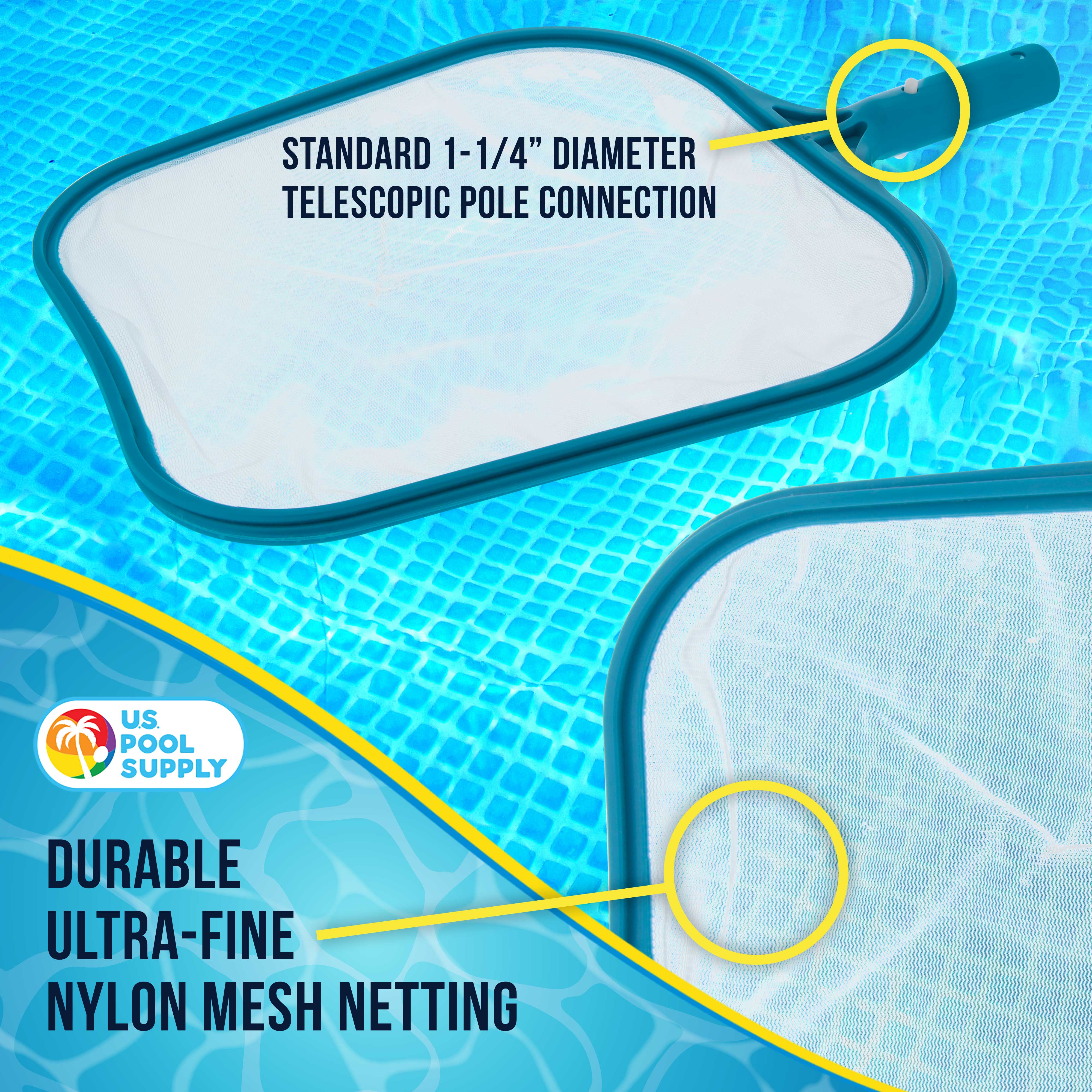 **Professional Swimming Pool Leaf Skimmer Net - Ultra Fine Mesh for Debris Removal - Ideal for Pools, Spas & Ponds - Easy Maintenance & Cleaning**    *(Use Case: Perfect for keeping your swimming pool, spa, or pond crystal clear by effortlessly removing leaves, insects, and fine debris.)*