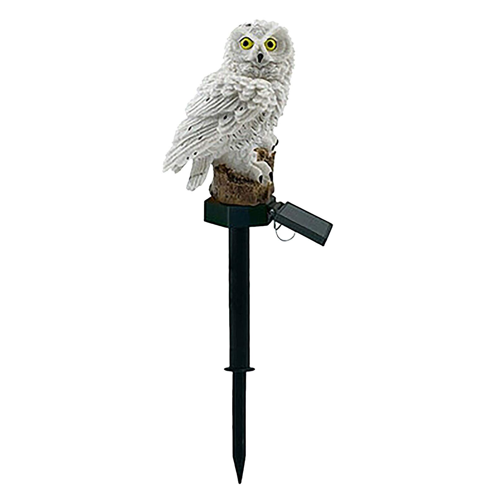Solar Owl Lamp - Realistic Outdoor Garden Decor with LED Lights for Autumn & Halloween, Perfect for Patio, Yard, and Pathway Lighting | Weather-Resistant & Energy-Efficient