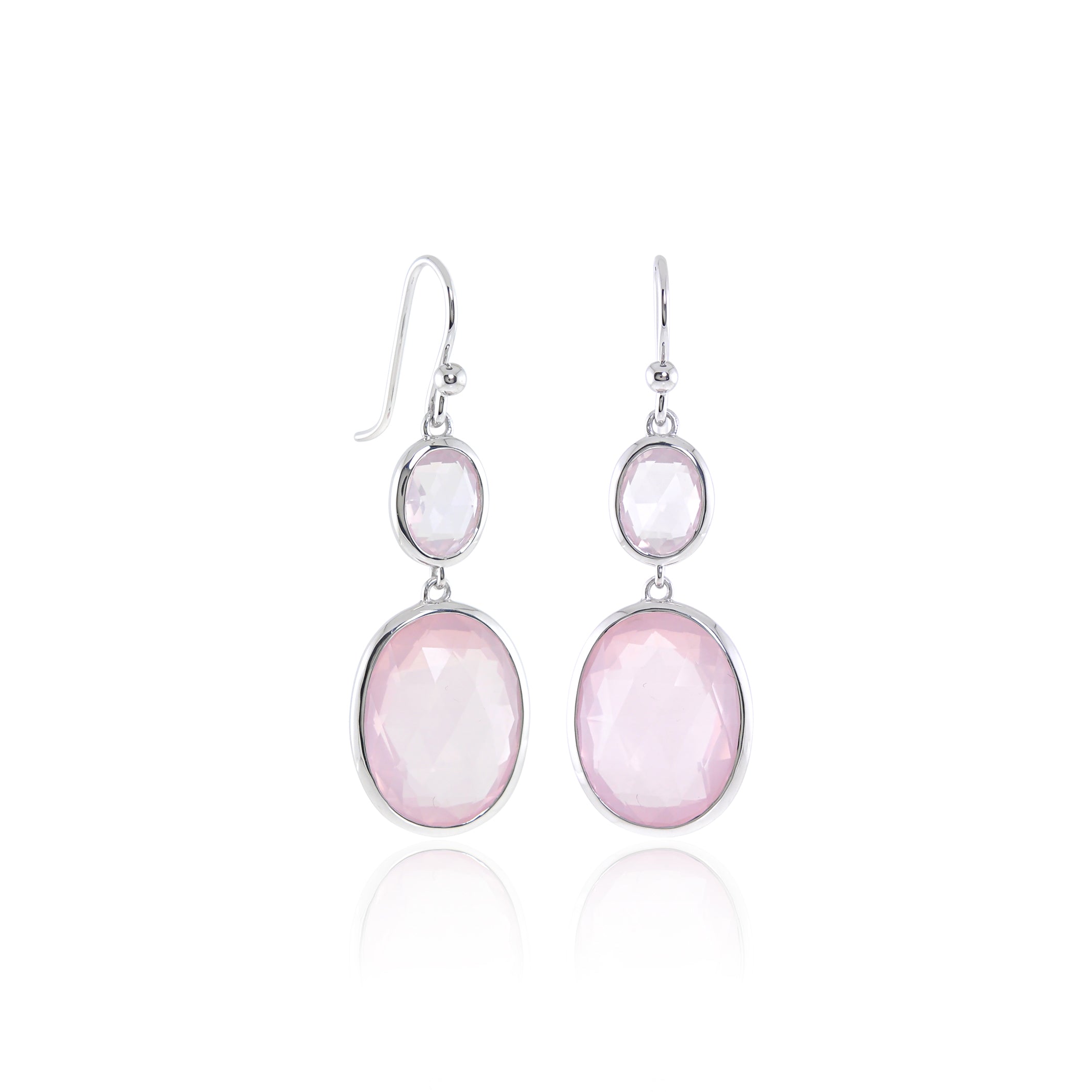 Rose Quartz Raindrop Earrings for Women - Elegant Dangle Earrings for Wedding, Party & Everyday Wear