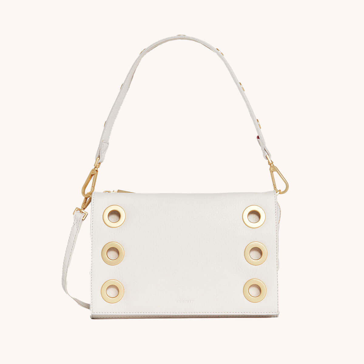 Montana Clutch Handbag - Calla Lily White & Brushed Gold Crossbody Bag for Women | Small Purse for Evening Parties, Weddings & Special Occasions