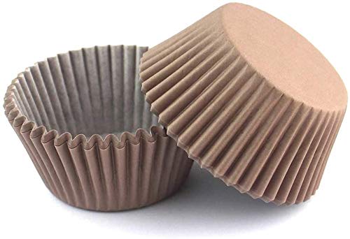 Bakefy 200-Count Light Brown Standard Cupcake Liners - Coffee Color Baking Cups for Muffins, Cupcakes & Party Desserts | Perfect for Home Baking, Birthday Parties & Holiday Treats
