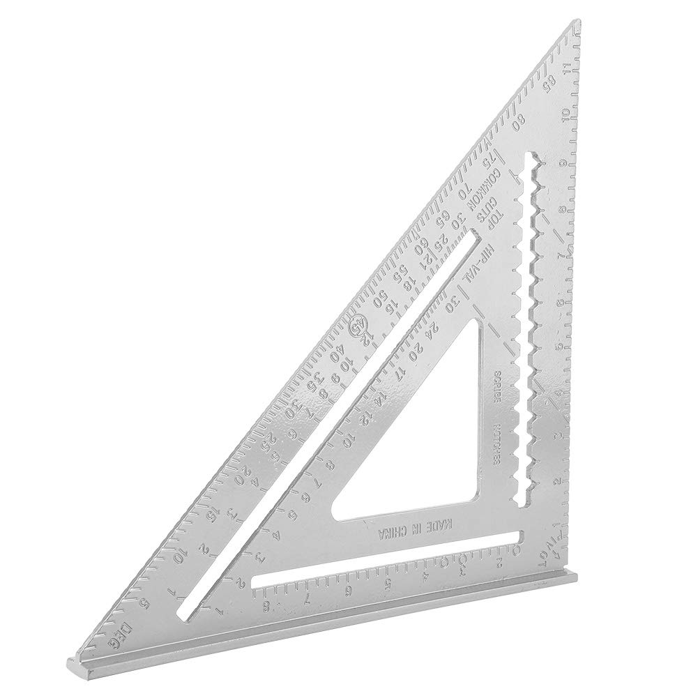 **12in Right Angle Protractor & Ruler - Precision Woodworking Measuring Tool for Carpentry, DIY Projects, and Home Renovation**
