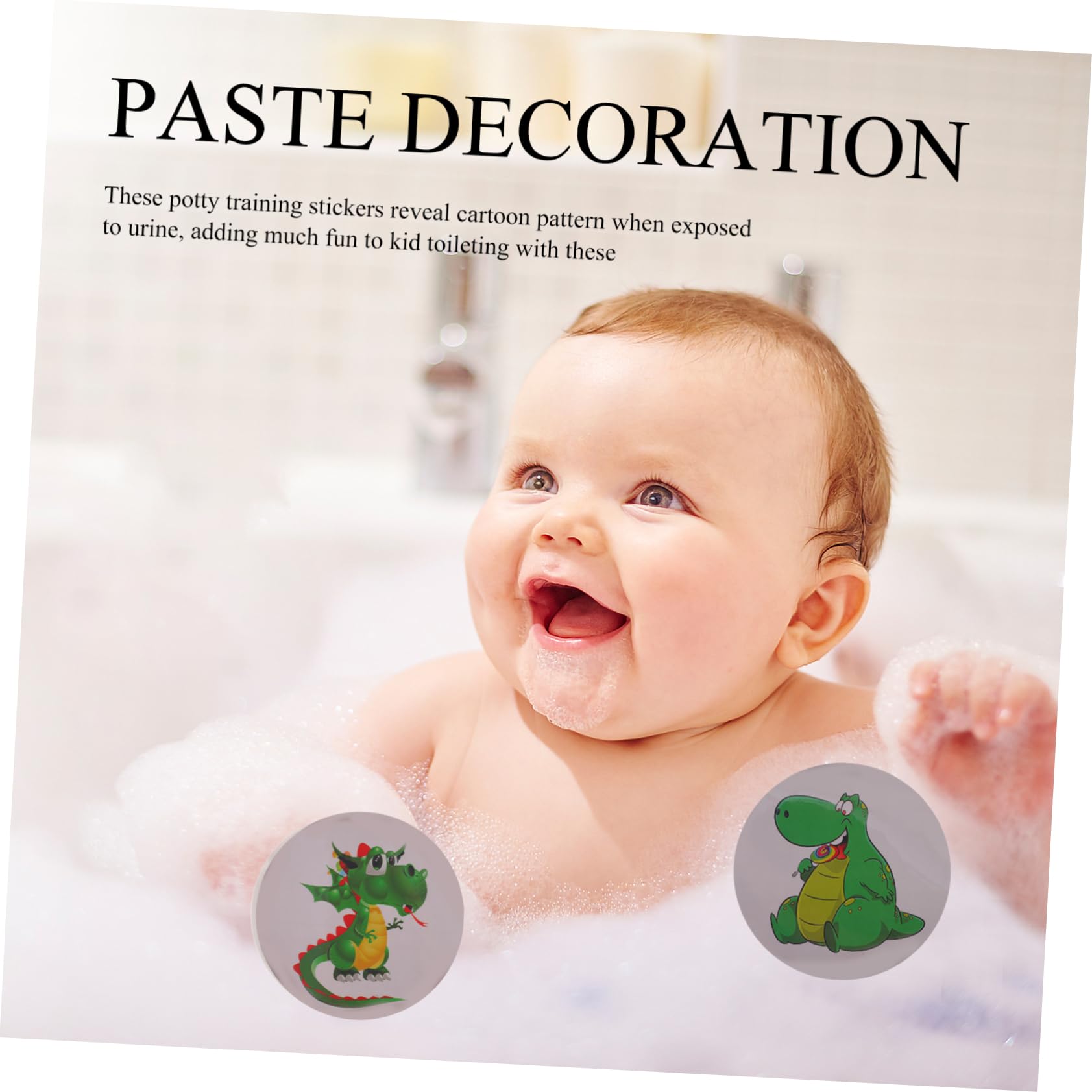 Potty Training Stickers for Boys - 20 PVC Animal Stickers for Toddler Bathroom