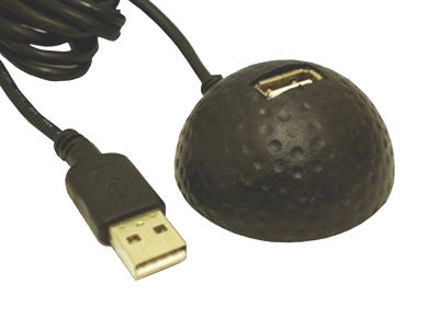 Premium USB Golf Ball Docking Station with 5Ft. Cable - Black (Model: USB 201A) - Perfect for Office Desk, Home Workspace & Golf Enthusiasts