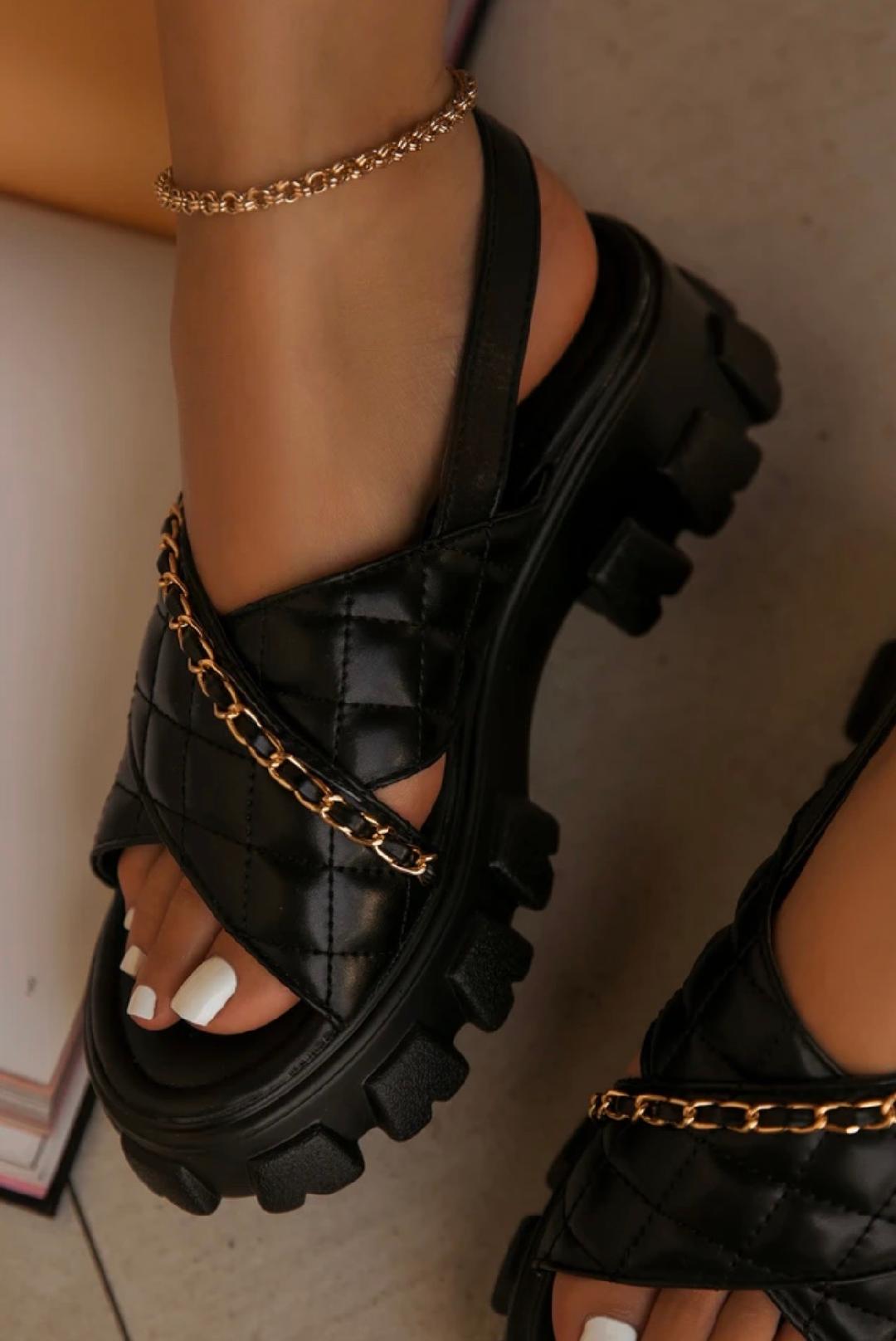 Darla Women's Black Sandals - Comfortable & Stylish Casual Shoes for Summer, Beach, Walking & Outdoor Activities