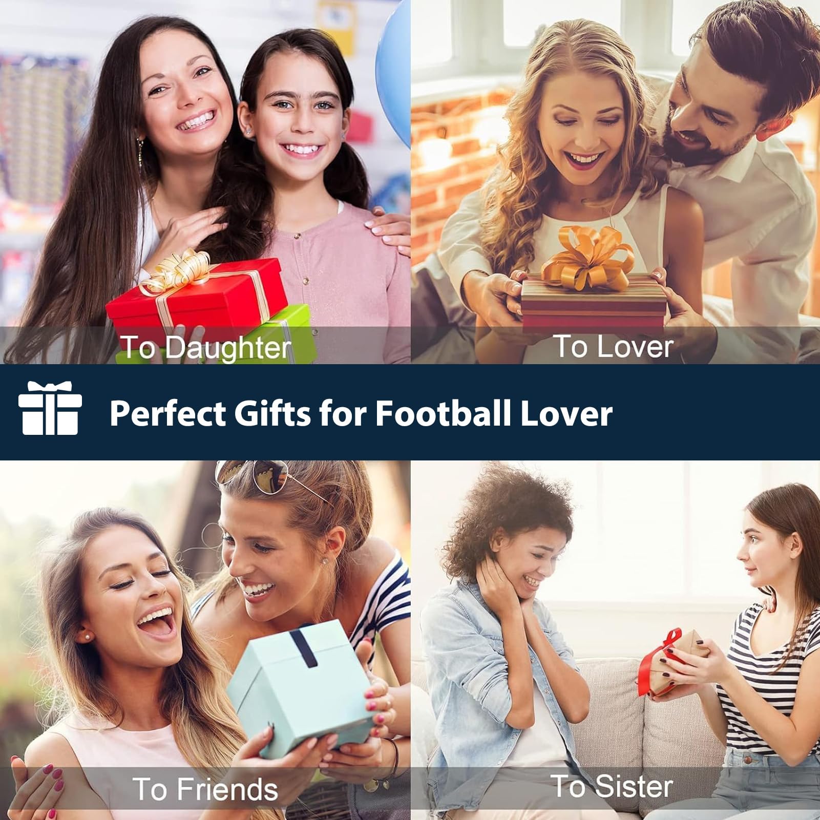 **Football Gifts for Fans - Peace Love Makeup Bag, Canvas Cosmetic Organizer with Zipper Pouch - Perfect for Game Day, Travel & Sports Enthusiasts**