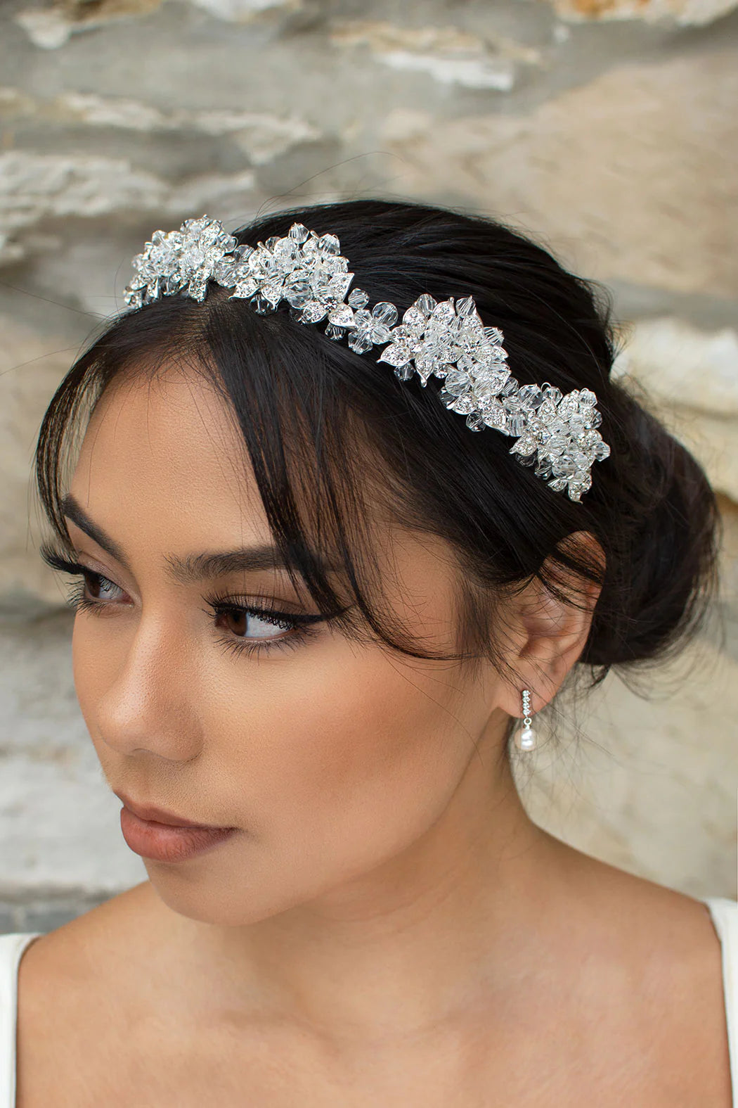 Edwina Silver Crown with Clear Crystals - Elegant Tiara for Brides, Prom Queens & Pageants | Perfect for Weddings, Cosplay & Special Occasions