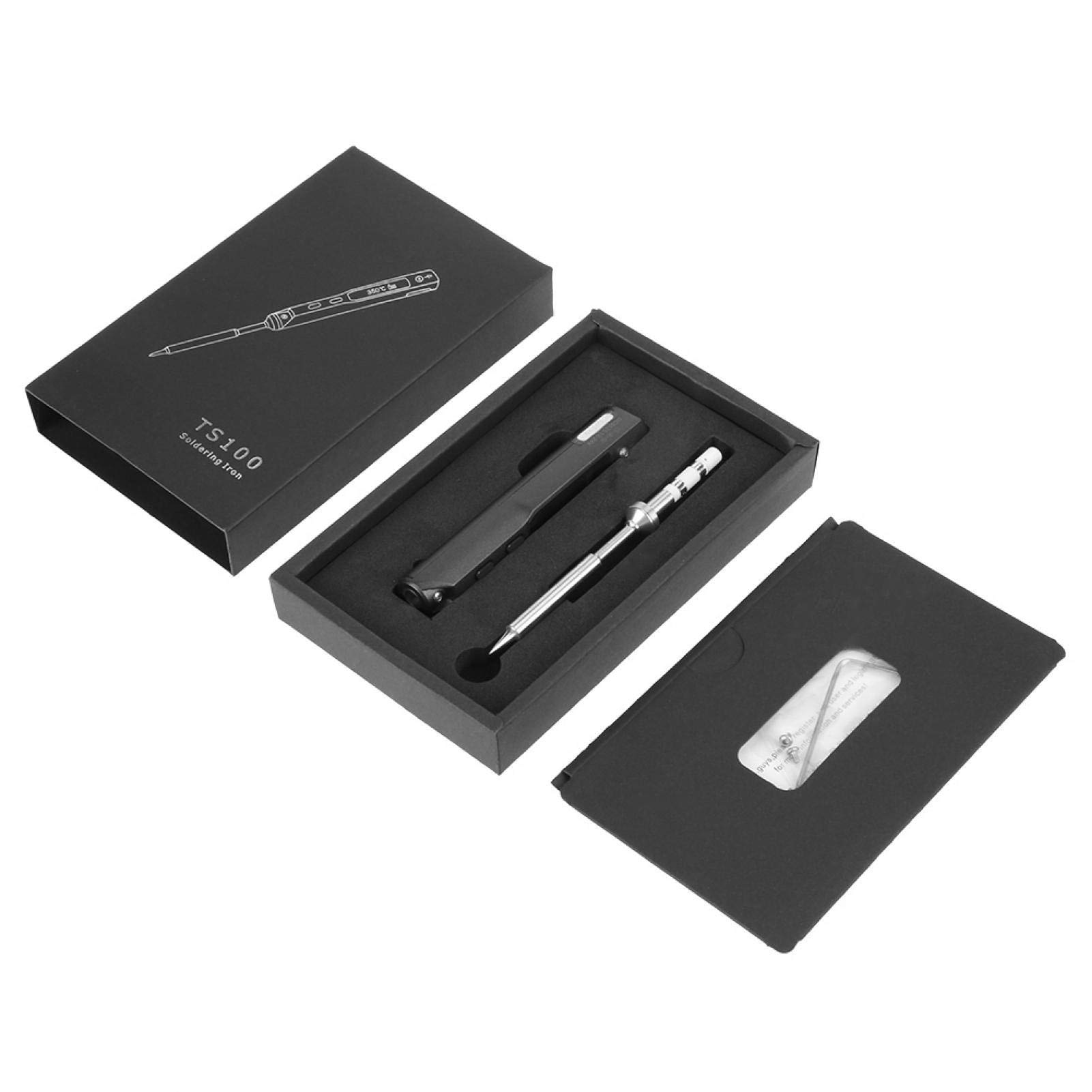 TS100 65W Mini Portable Digital Soldering Iron Kit - 12V-24V DC Electric Welding Tool for Electronics Repair, DIY Projects & Hobbyists
