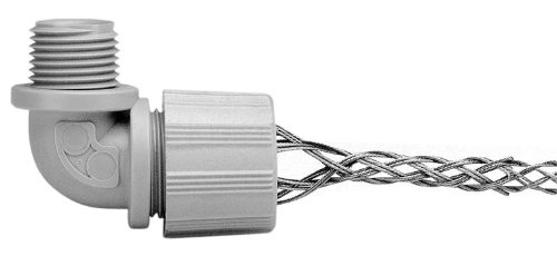 Leviton L7527 Strain Relief Cord Connector - Nylon, 0.250-0.312 Inch, 90 Degree - Ideal for Electrical Wiring & Outdoor Equipment Protection