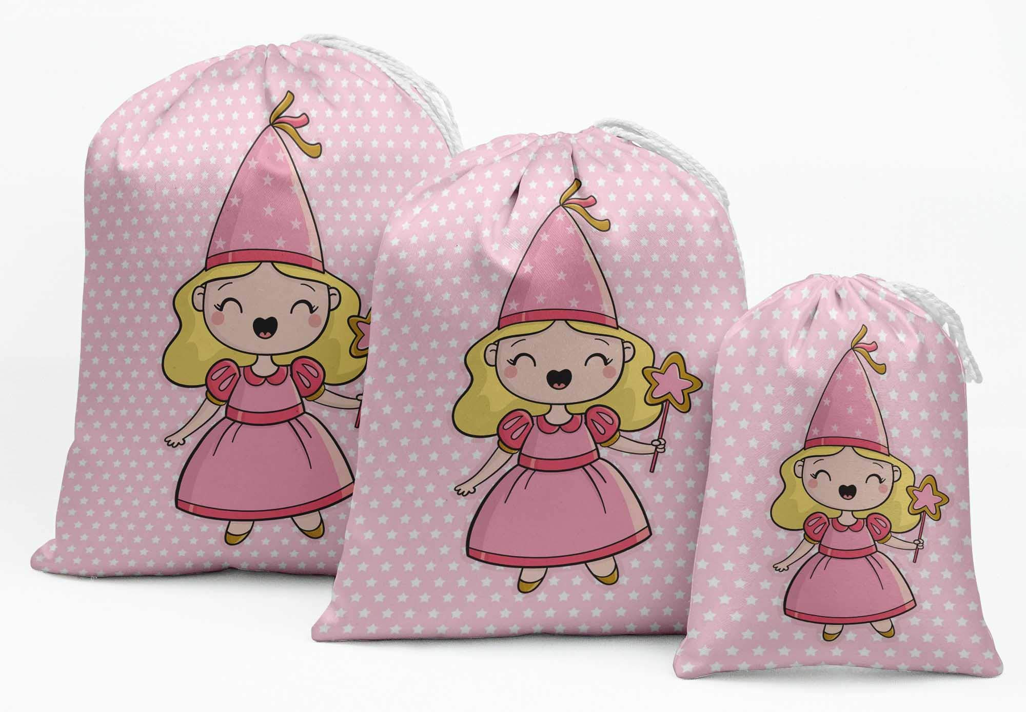 Pink Star & Fairy Birthday Party Favor Bags - 15 Pack Candy Gift Pouches for Girls' Birthday Party Decorations & Favors | Perfect for Baby Showers, Bridal Showers, and Fairy-Themed Events