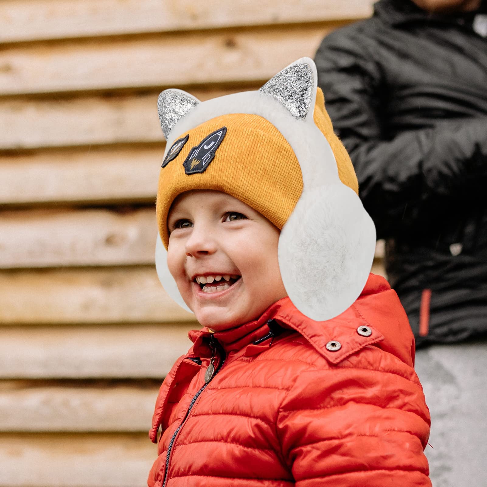 VALICLUD Soft Plush Cat Ear Headband - Warm Winter Earmuffs for Women & Men, Cute Animal Ear Warmer Headphones Cover (White) - Perfect for Cold Weather, Outdoor Activities, Cosplay & Fashion Accessories