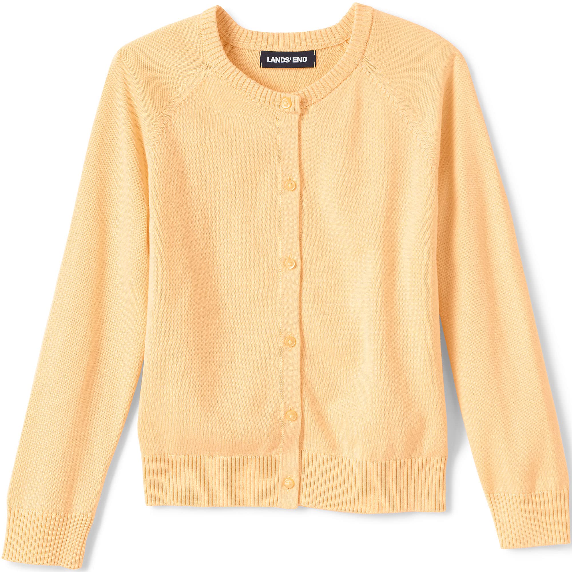 Lands' End Girls' Cotton Modal Cardigan Sweater for School Uniforms | Soft & Comfortable Knitwear for Classrooms & Daily Wear
