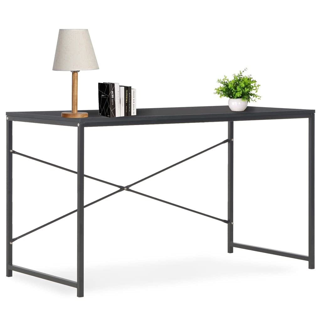SOONHUA 47.2 Inch Gaming Computer Desk with Storage - Black Study Writing Desk for Office, Bedroom & Living Room - Ergonomic Laptop Workstation for Students & Gamers (47.2