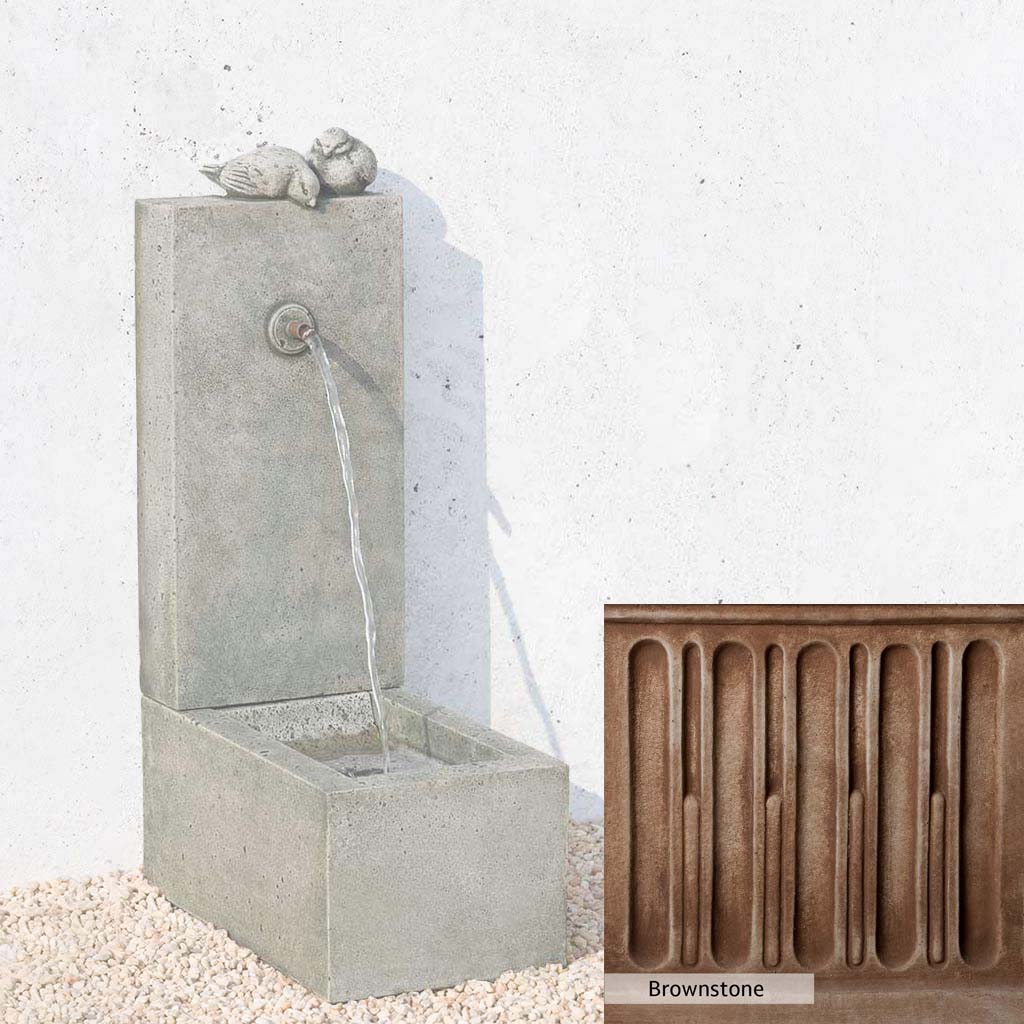 Campania International Bird Element Fountain - Outdoor Garden Decor, Handcrafted Stone Water Feature for Patio, Yard, and Landscape Design | Perfect for Relaxing Garden Ambiance and Bird Attraction