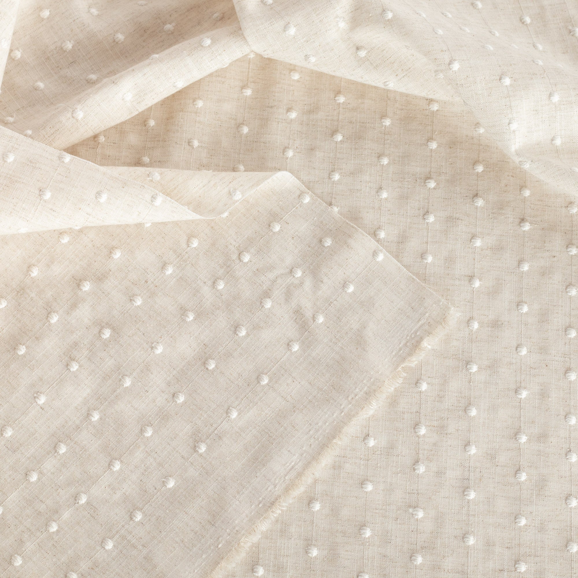 Premium Constance Swiss Dot Fabric in Vanilla - Perfect for Dresses, Blouses, and DIY Sewing Projects