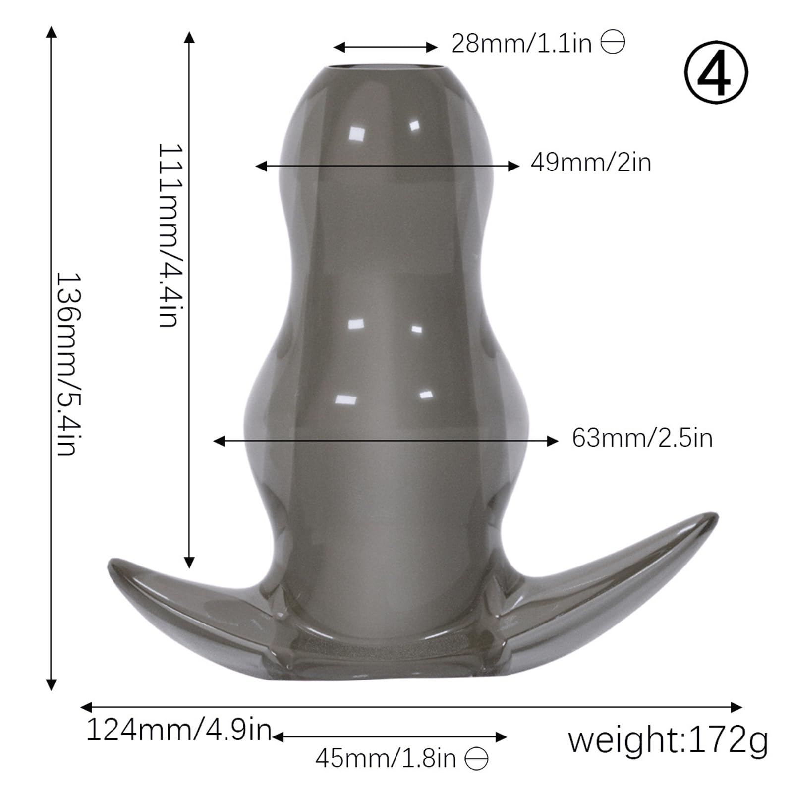 Premium Soft Rubber Hollow Anal Plug Set - 5 PCS Anal Expansion Training Kit for Beginners & Advanced Users | Wearable Adult Sex Toys for Couples & Solo Play | Perfect for Anal Training, Stretching & Enhanced Pleasure