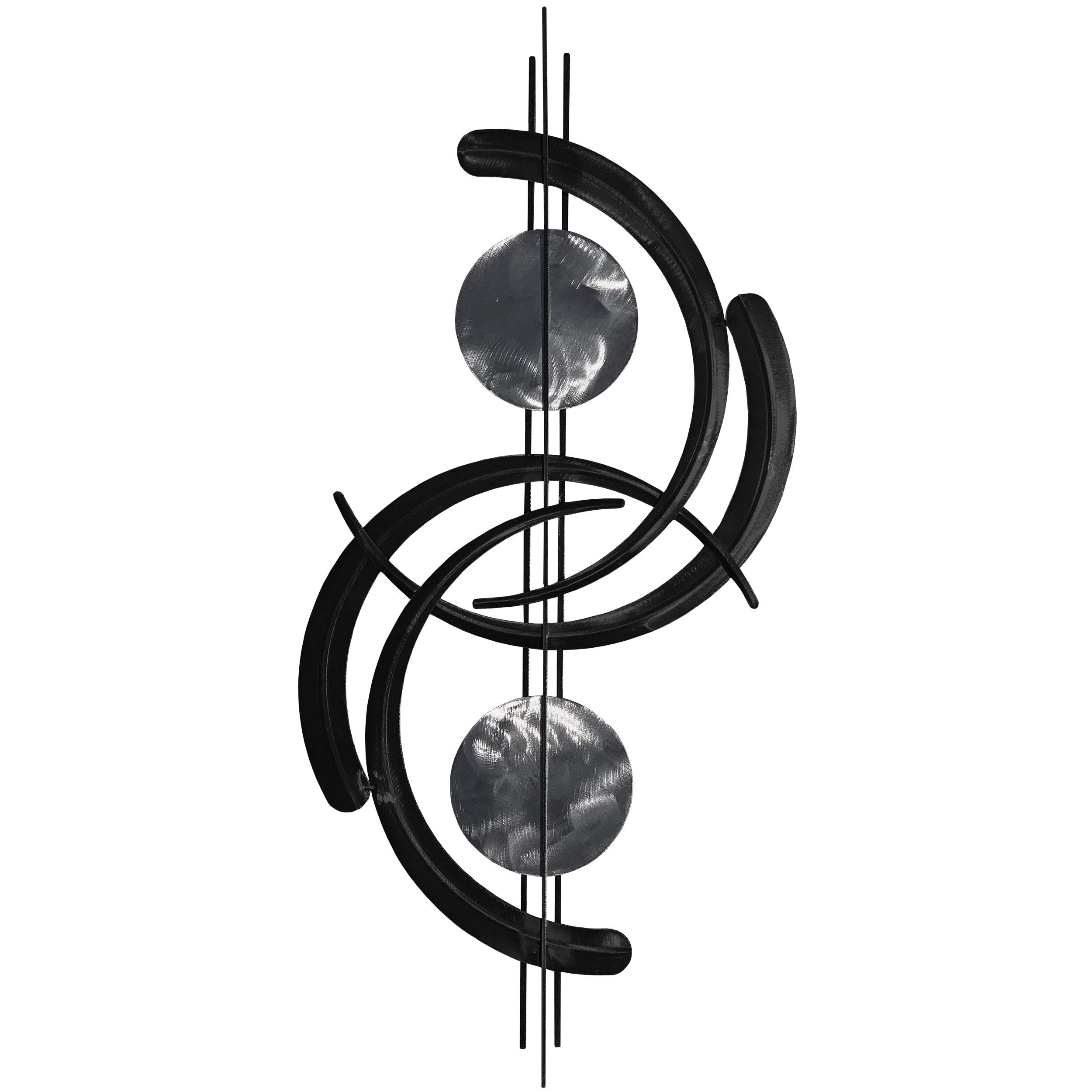 7055 Inc Sun Dogs Metal Decor - Small Candy Black Wall Art for Home, Office & Garden Decoration | Vintage Style Outdoor & Indoor Decor