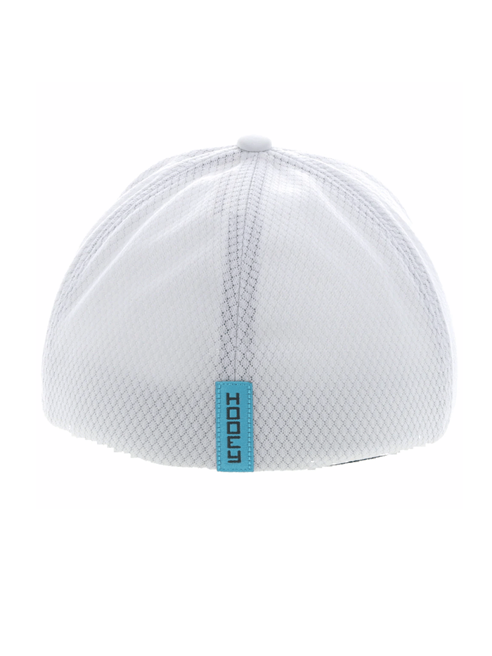 Hooey 2312WH COACH Mid Profile Flexfit Trucker Hat - White Adjustable Baseball Cap for Men & Women - Perfect for Outdoor Sports, Fishing, and Casual Wear