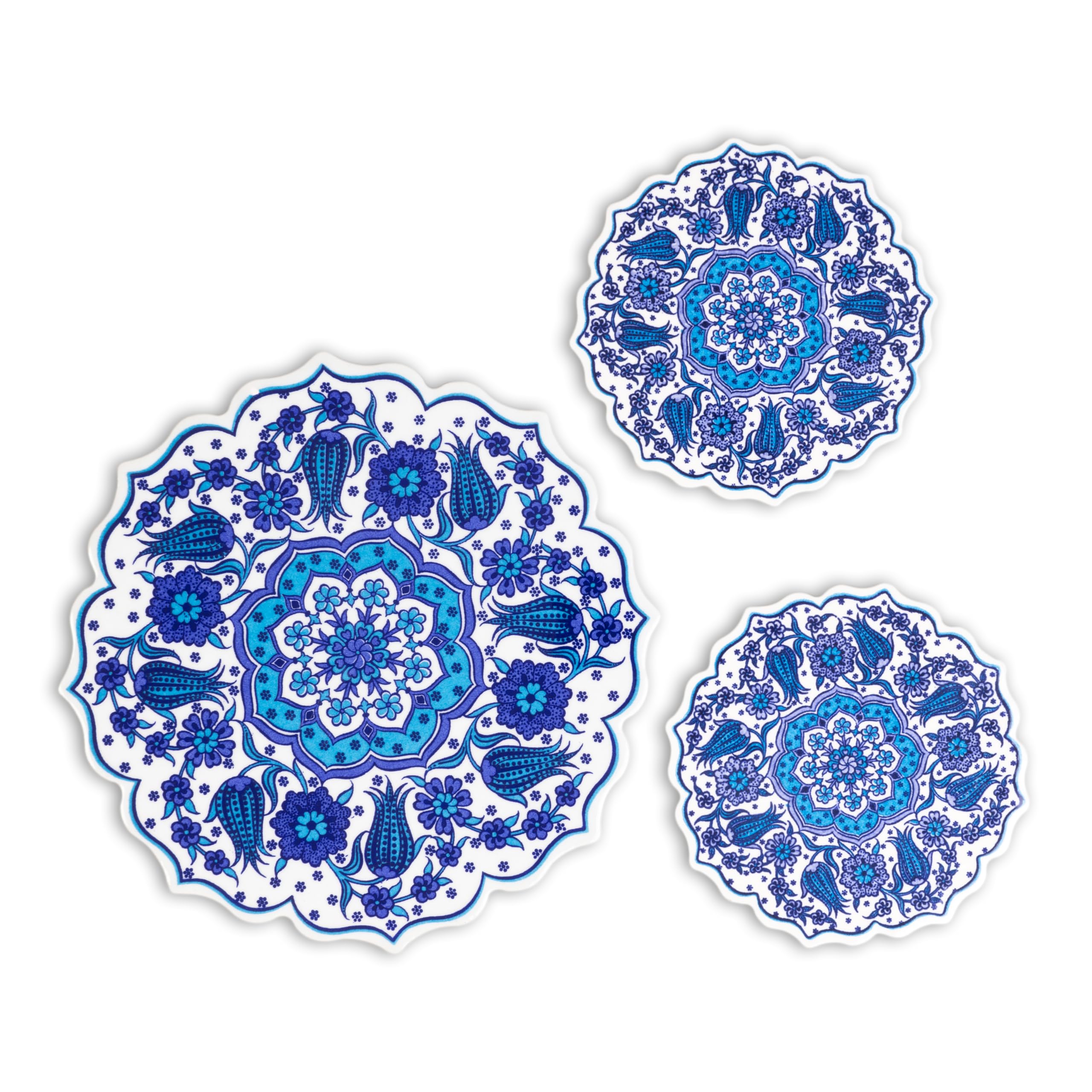 Decorative Heat Resistant Trivet Set for Hot Pots, Pans & Dishes - Scratch Proof Oven Trivets & Coasters for Kitchen & Dining - Perfect Housewarming Gift for Cooking & Serving Hot Meals