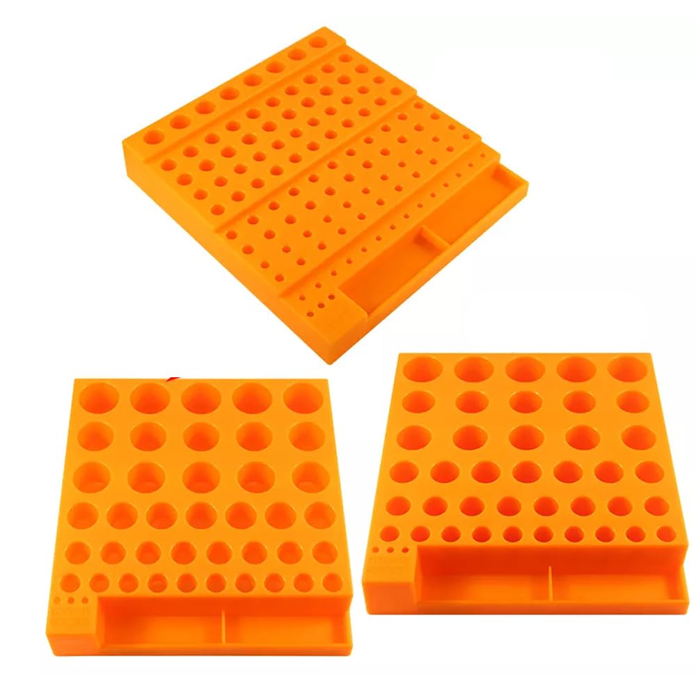 High-Quality Milling Cutter Storage Box, Collet Organizer & Tool Holder Case - 3-Piece Large Capacity CNC Tool Storage Set for Workshop, Garage & Industrial Use