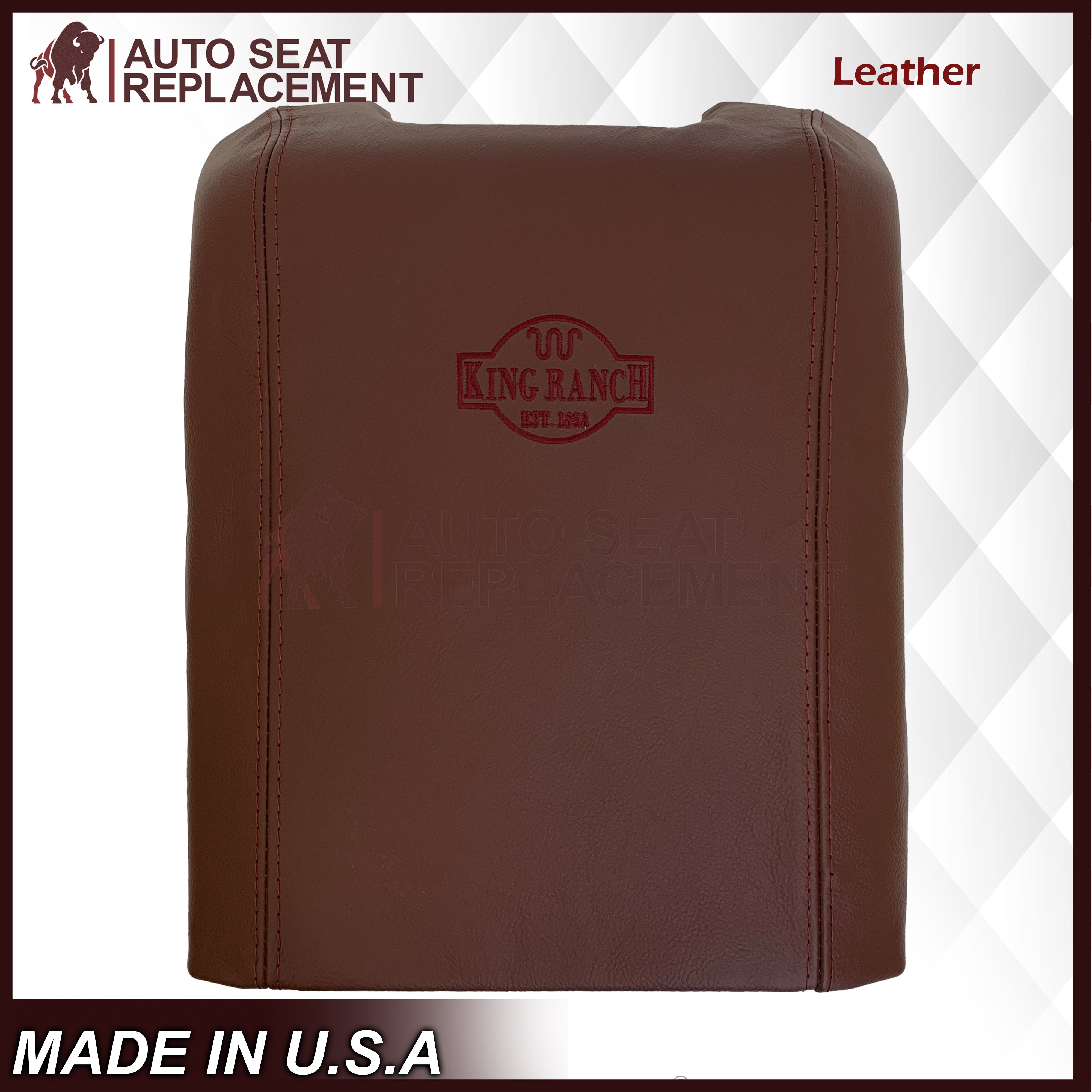 2011-2014 Ford F-250 King Ranch Genuine Leather Replacement Center Console Lid & Armrest Cover - Premium Upgrade for Truck Interior Comfort (Perfect for Road Trips & Daily Commutes)