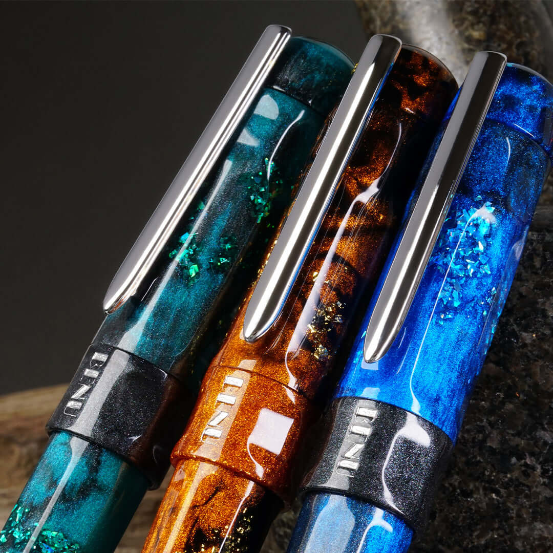 Benu Talisman Fountain Pen - Premium Hawk's Eye Design for Writing & Calligraphy - Perfect Gift for Professionals & Pen Enthusiasts