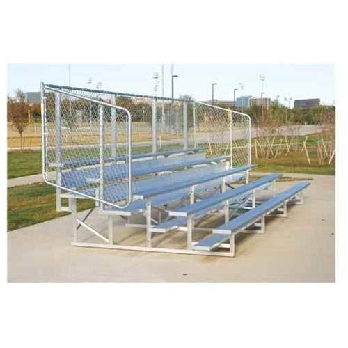5 Row 21' Powder Coated Steel Bleachers - Heavy Duty Outdoor Bleacher Seating for Stadiums, Parks & School Events (Each)