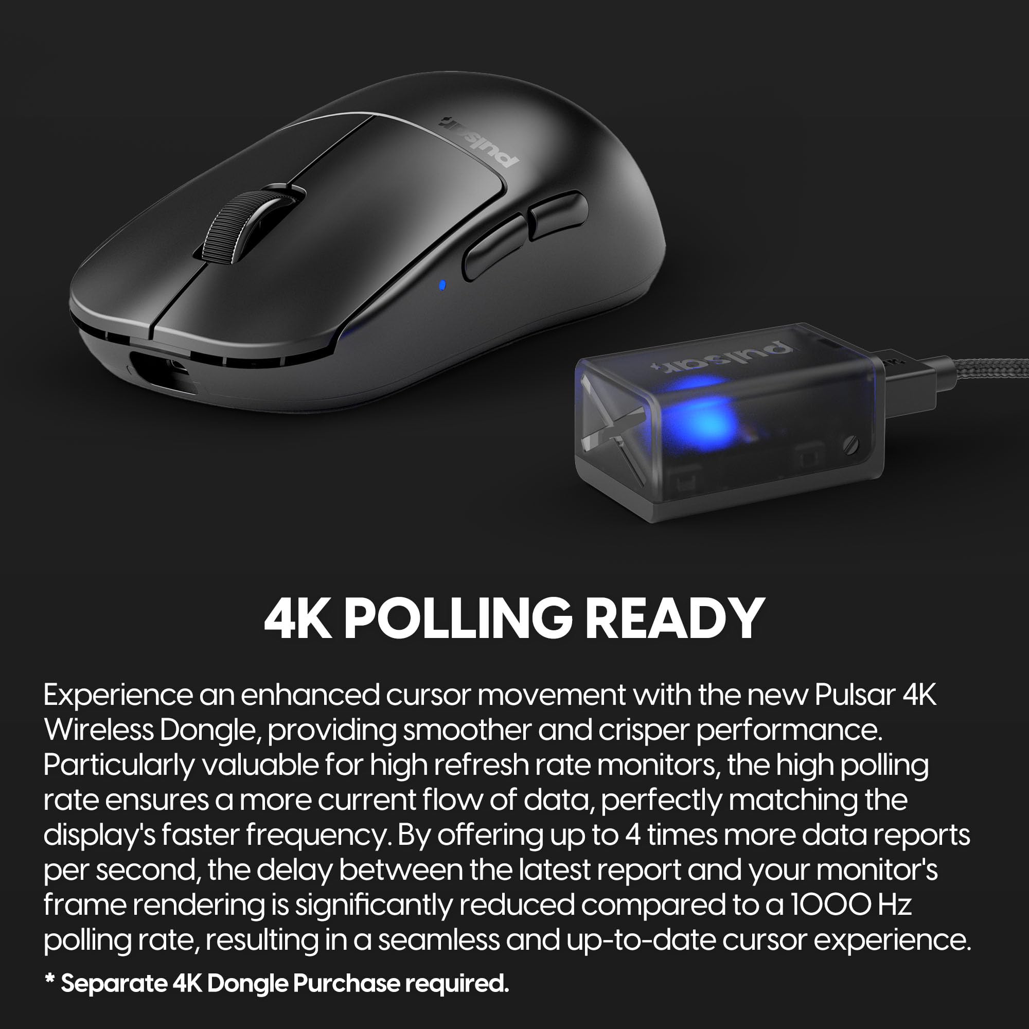 Pulsar X2H Mini Wireless Gaming Mouse - Ultra Lightweight 52g, Symmetrical Design, Optical Switches, 26000 DPI PAW3395 Sensor, 2.4GHz 1ms Response - Perfect for FPS, MOBA & Esports Gaming (Black)