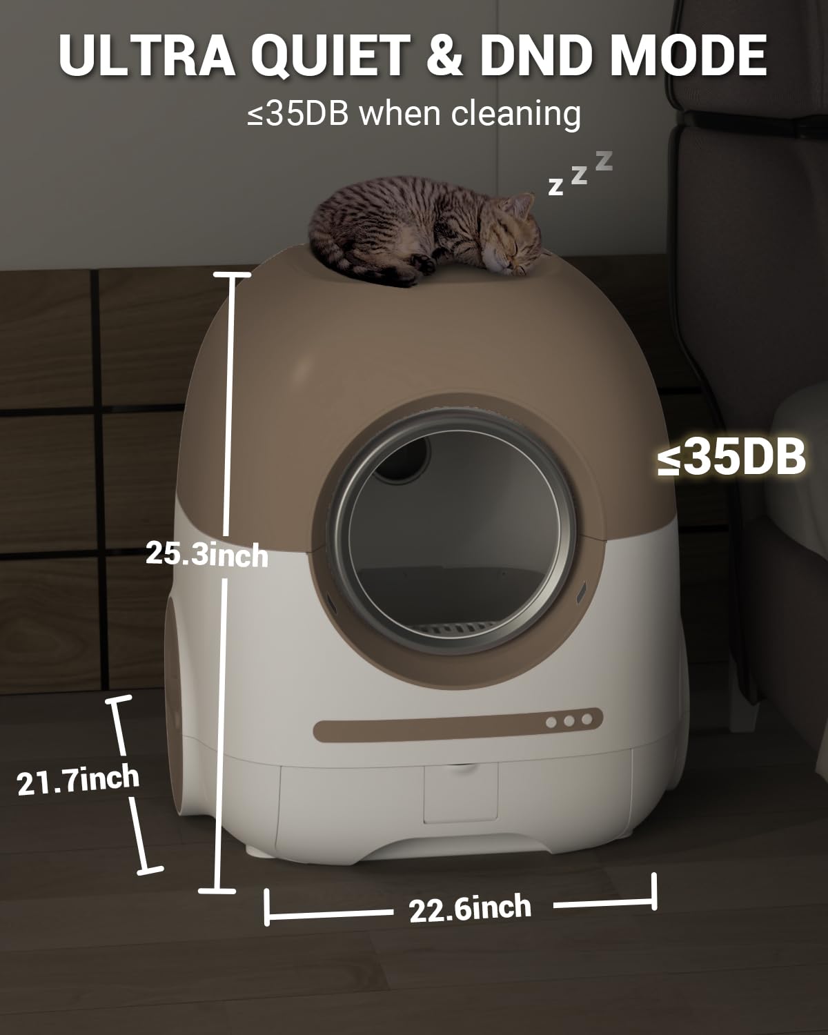 Automatic Self-Cleaning Cat Litter Box for Multiple Cats - Large Size with Odor Control, Air Duct, Anti-Pinch Safety, Included Litter Bag & Mats, Smart APP Monitoring - Perfect for Busy Pet Owners & Multi-Cat Households