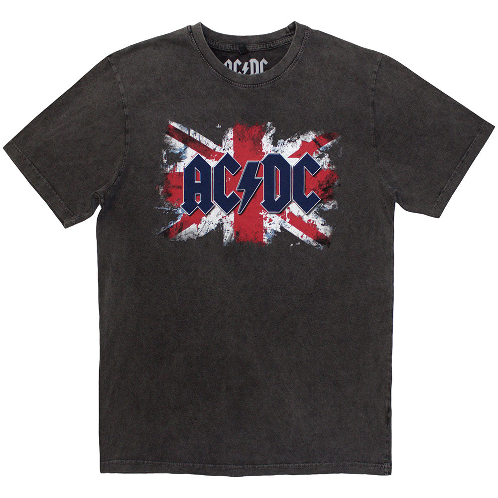 Vintage AC/DC Band Graphic T-Shirt - Distressed Flag Stone Wash Cotton Tee for Rock Music Fans | Perfect for Concerts, Parties & Casual Wear