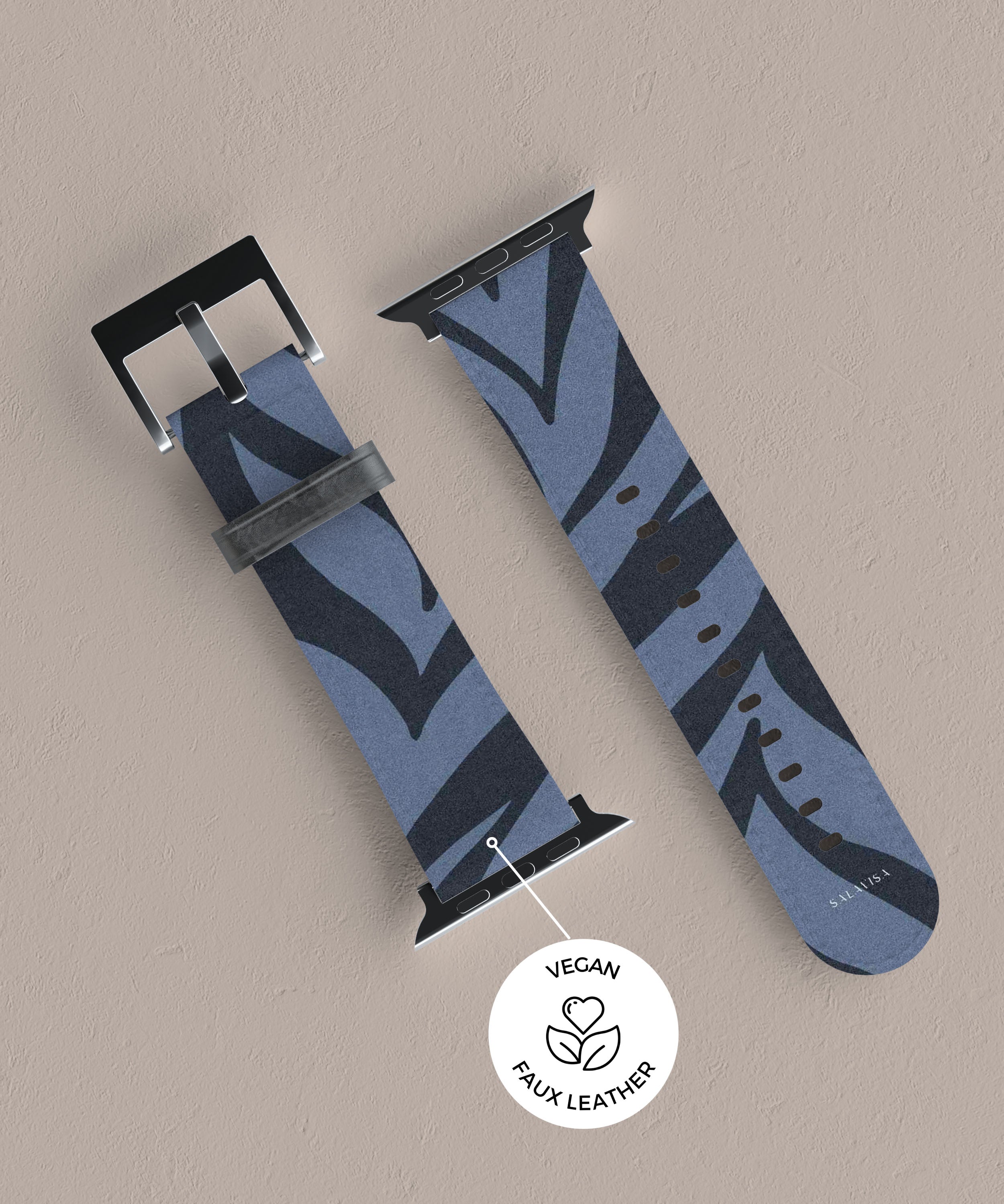 Blue Zebra Pattern Apple Watch Band - Stylish & Durable Replacement Strap for Apple Watch Series 1-9 - Perfect for Workouts, Running & Everyday Fashion Accessory