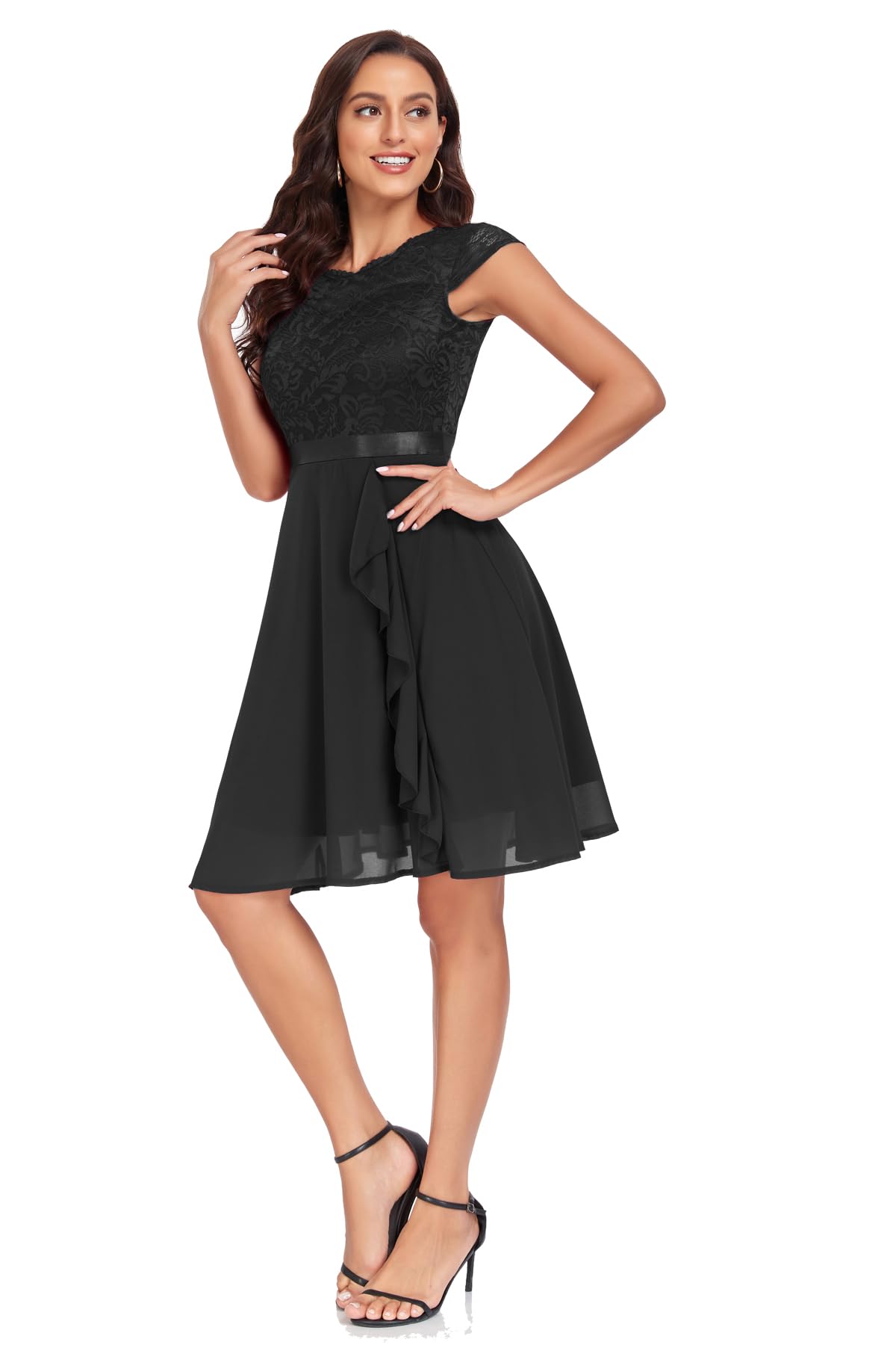 Elegant Women's Crushed Velvet Short Prom Dresses - Ruffled Bridesmaid & Cocktail Dresses for Weddings, Parties & Special Occasions