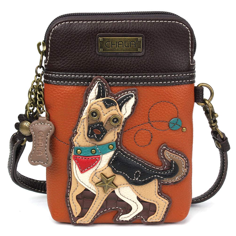 CHALA Women's PU Leather & Canvas Crossbody Phone Purse - Adjustable Strap Multi-Color Handbag for iPhone, Samsung | Perfect for Shopping, Travel & Everyday Use