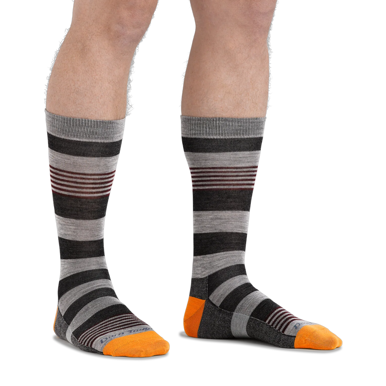 Darn Tough Men's Oxford Lightweight Crew Socks - Gray - Moisture-Wicking & Cushioned for All-Day Comfort - Perfect for Hiking, Running & Everyday Wear