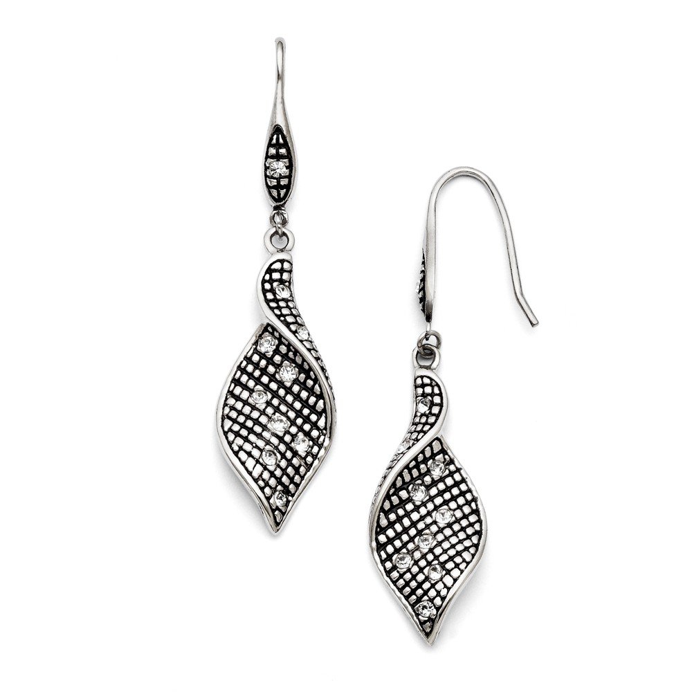 Vintage Crystal Shepherd Hook Dangle Earrings - Stainless Steel Jewelry for Women | Elegant Gift for Brides, Parties & Everyday Wear