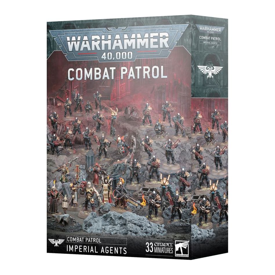 Warhammer 40K Combat Patrol: Imperial Agents Inquisitor's Hand - Tabletop Miniature Game Set for Strategy Battles & Sci-Fi Wargaming