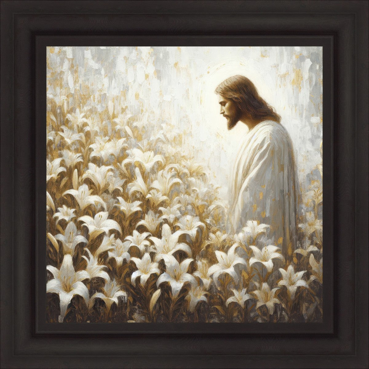 Consider The Lilies - Inspirational Christian Wall Art Decor for Home & Office | Perfect for Living Room, Bedroom, Church & Gift Giving