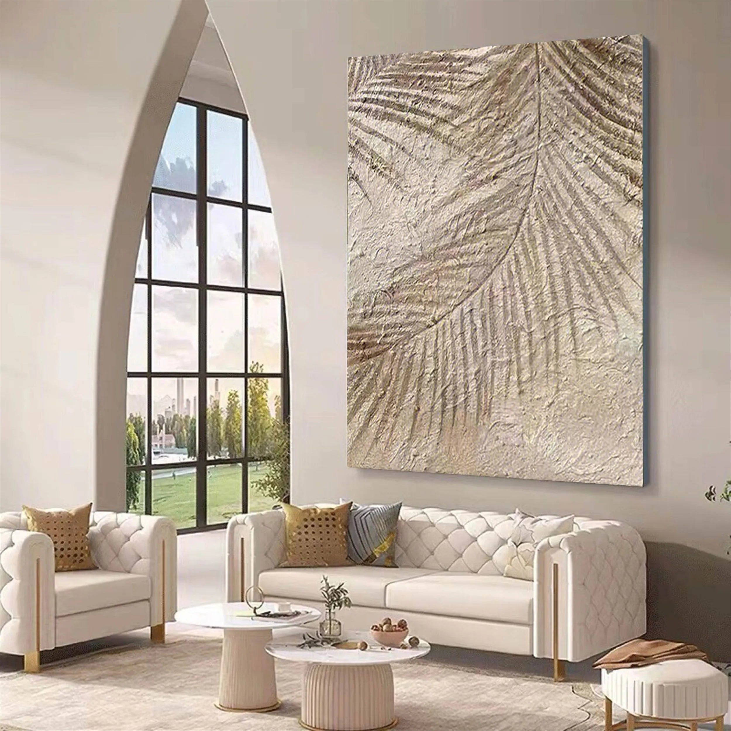 Flower and Tree Painting #FT 084 - Handmade Canvas Wall Art for Home & Office Decor - Perfect for Living Room, Bedroom, and Office Spaces