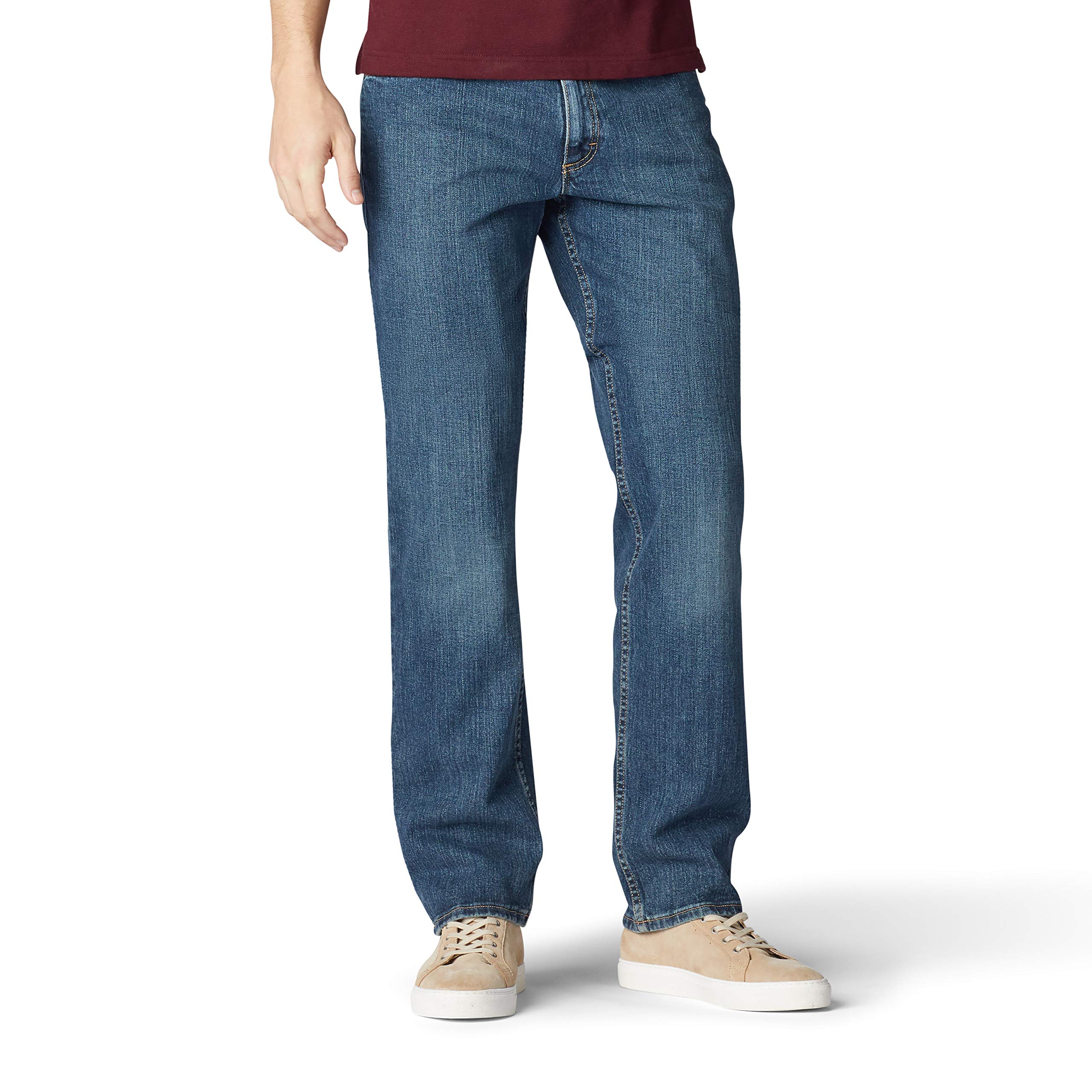 Lee Men's Regular Fit Straight Leg Jeans - Classic Denim Pants for Casual Wear & Everyday Comfort | Perfect for Work, Weekend Outings & Relaxing