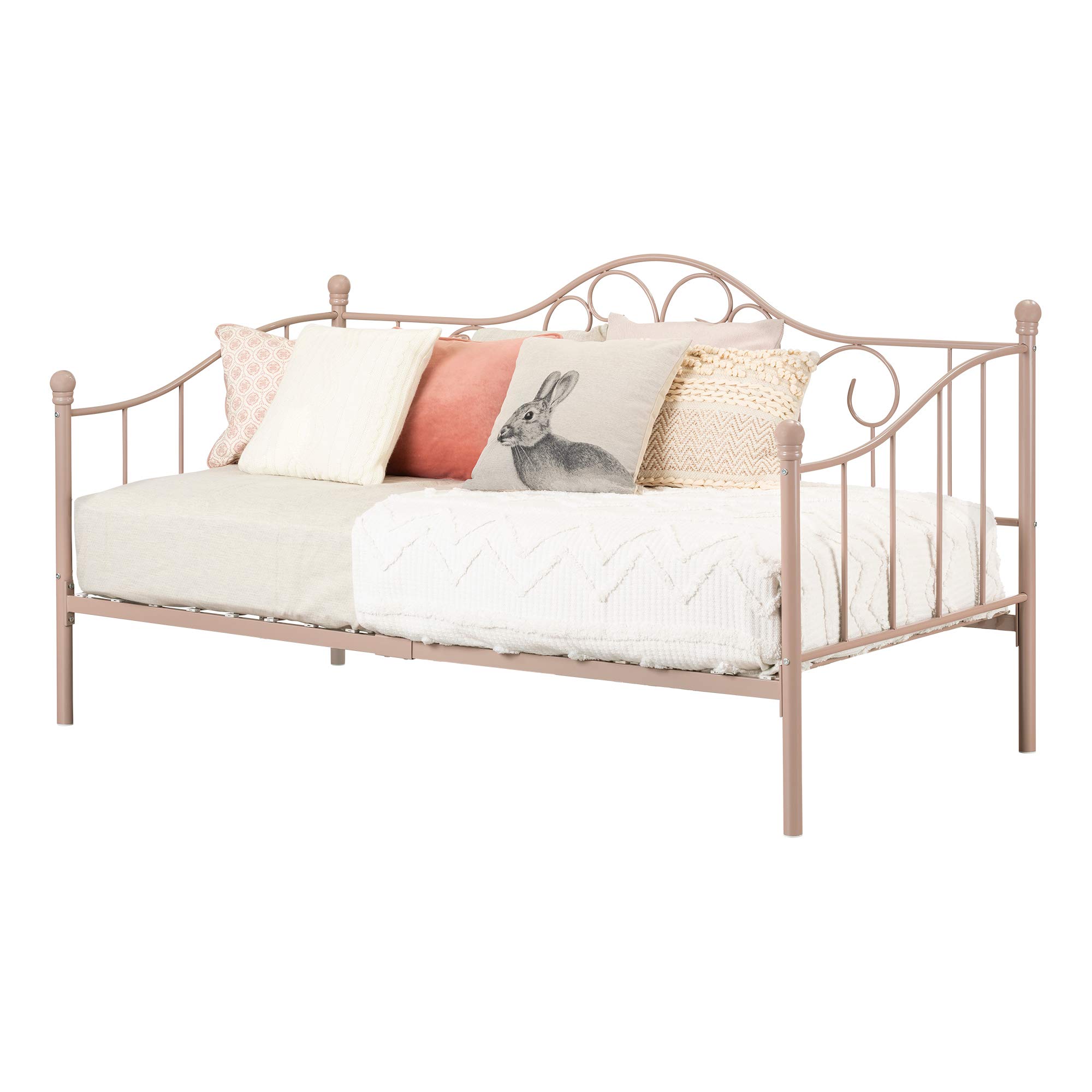 South Shore Lily Rose Twin Metal Daybed with Trundle, 39