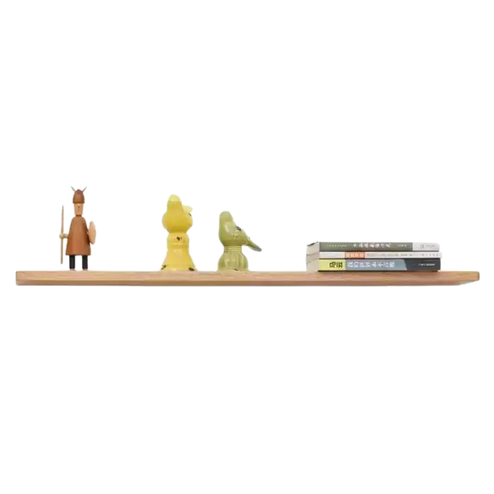 Solid Oak and Black Walnut Wood Wall Shelf - Handcrafted Rustic Floating Shelves for Living Room, Kitchen, Bathroom Decor | Durable Natural Wood Storage Solution for Home Organization