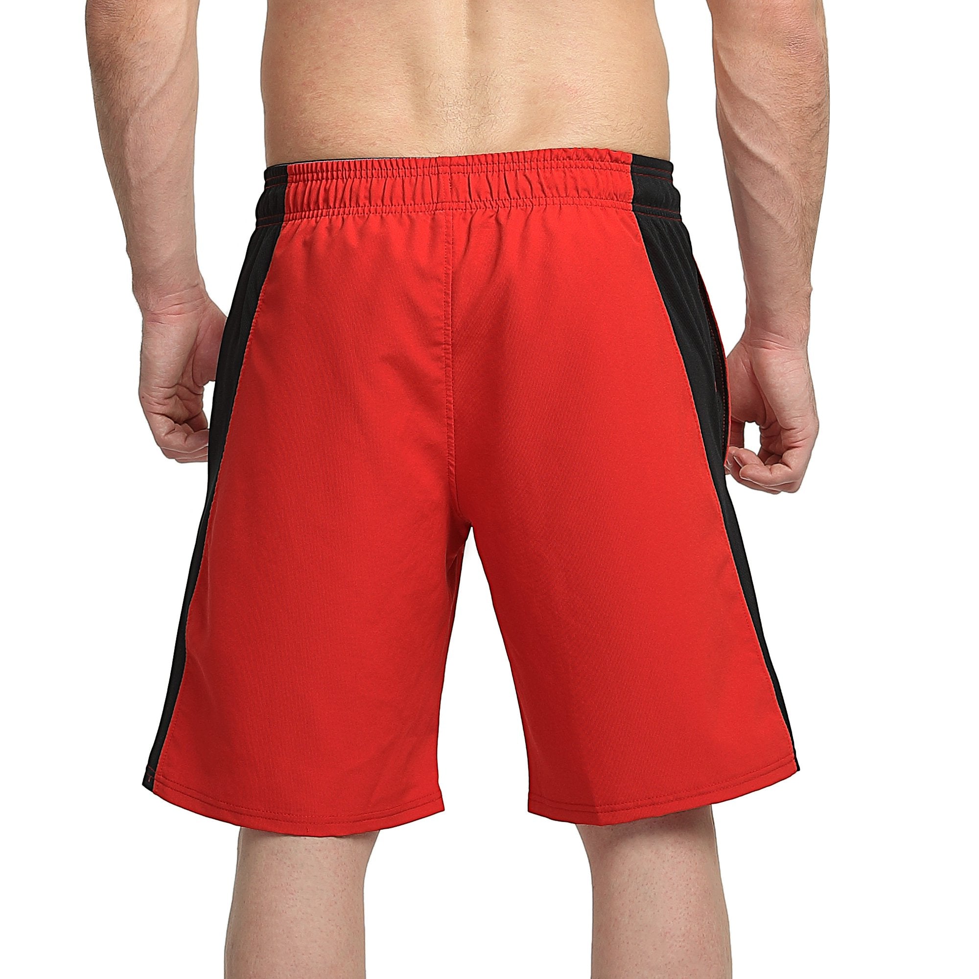 Men's Basketball Shorts - Breathable Red Sports Shorts for Gym, Running & Casual Wear | High-Performance Athletic Shorts
