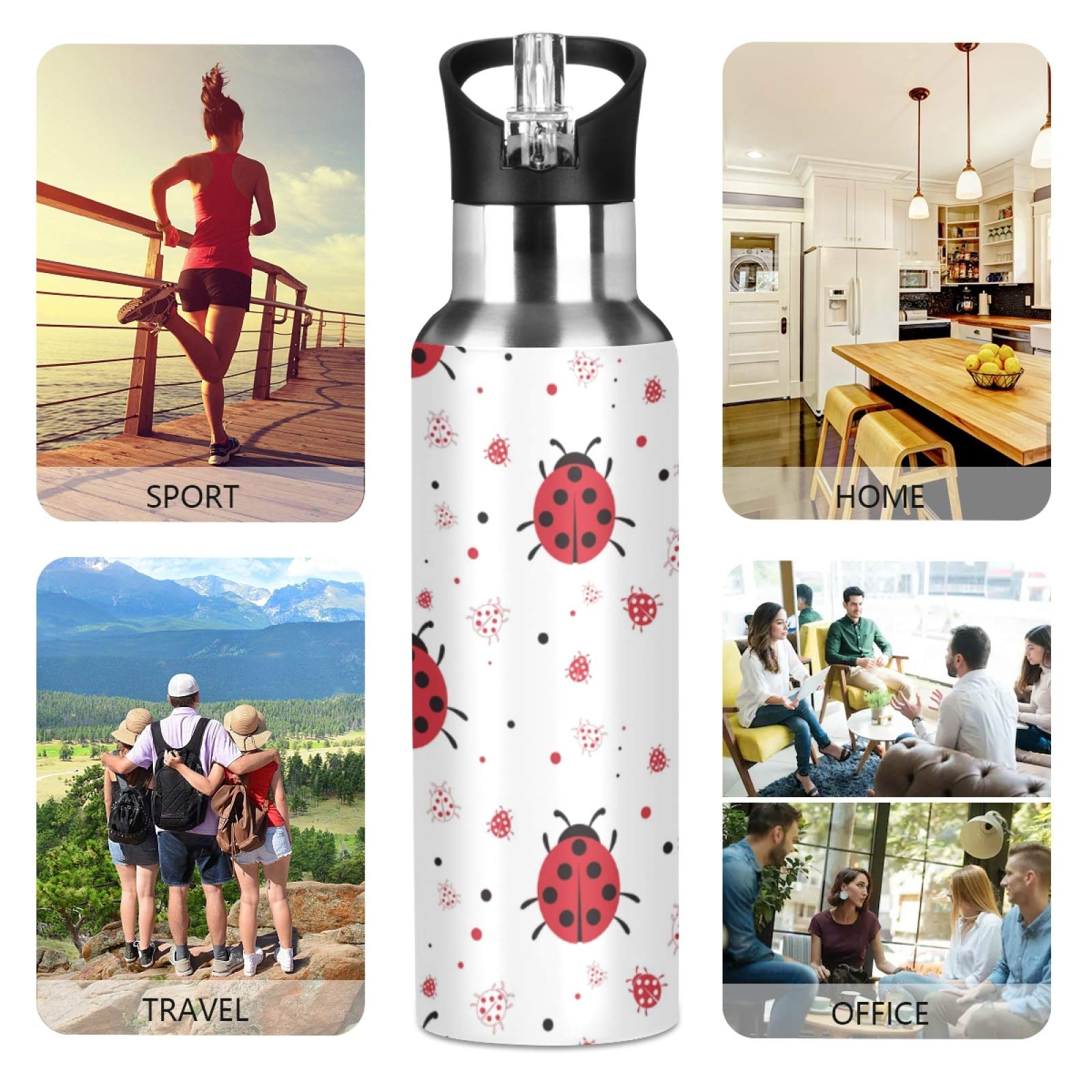 SUABO 20oz Insulated Stainless Steel Water Bottle for Kids - Leak Proof, BPA Free, Vacuum Sealed for Hot & Cold Drinks - Perfect for School, Sports, and Outdoor Activities