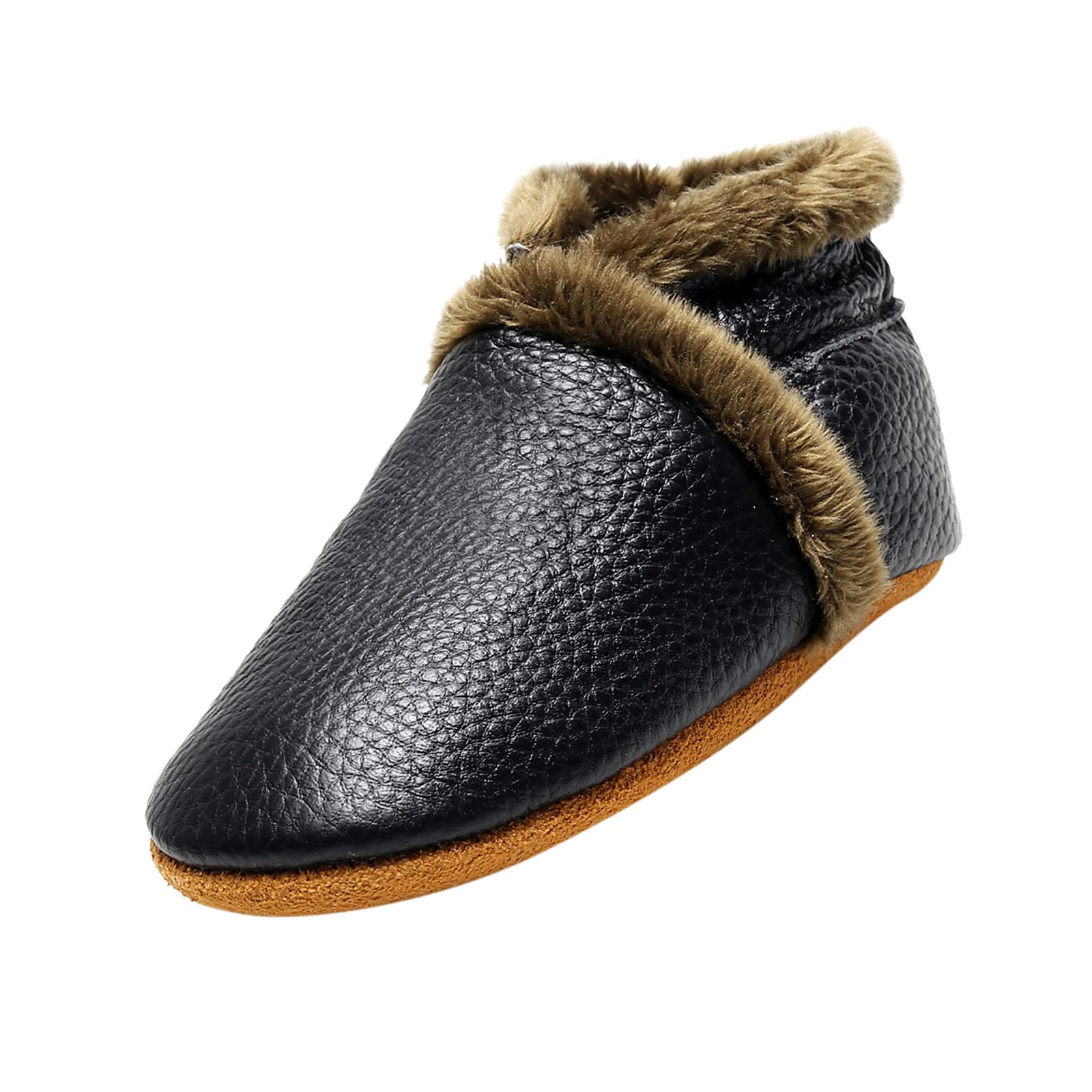 Toddler Winter Boots - Soft Plush Snow Shoes for Baby Boys & Girls - Indoor & Outdoor Play