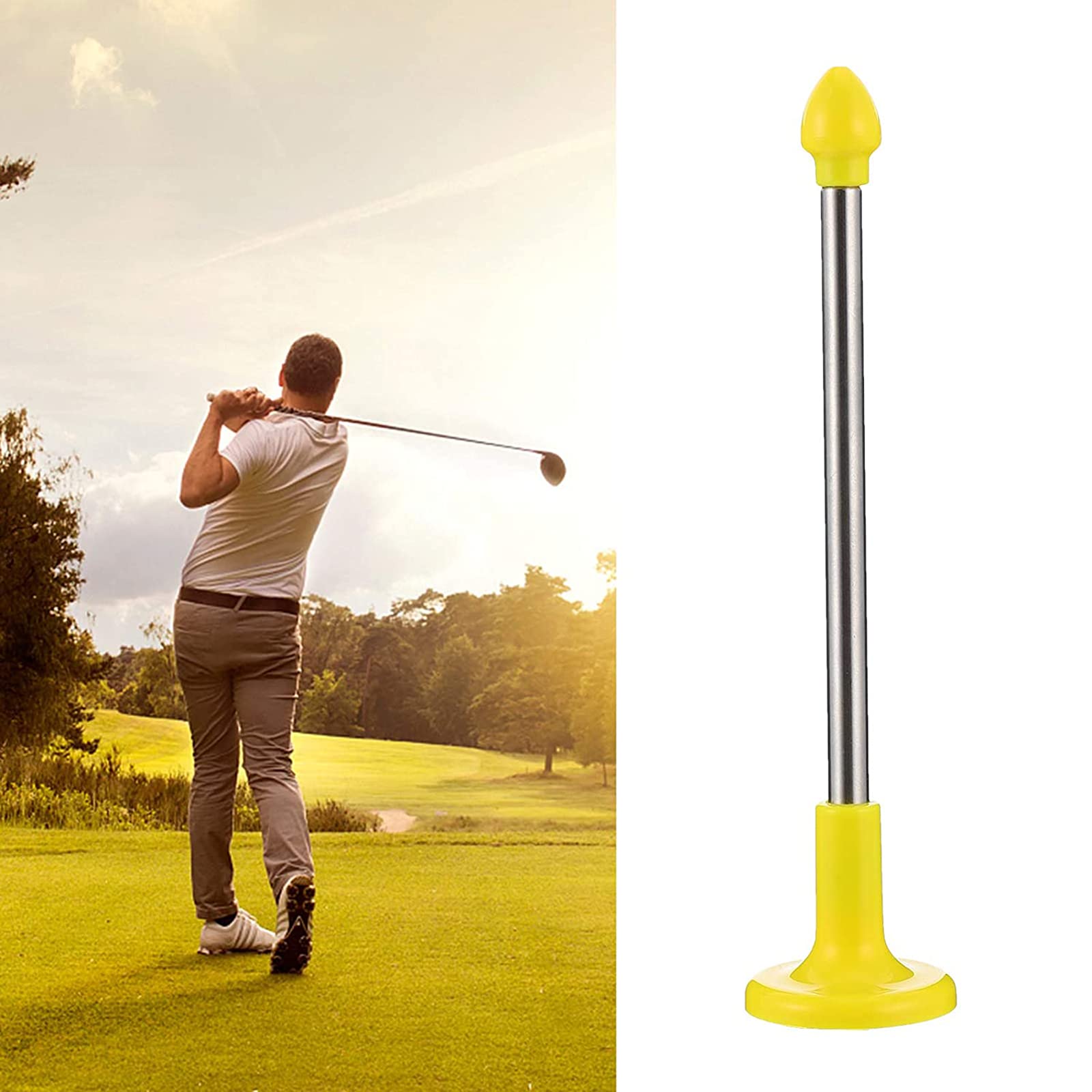 Magnetic Golf Alignment Sticks - Golf Training Aids for Club Face Alignment & Swing Practice | Improve Golf Shot Accuracy | Perfect for Driving Range & Backyard Practice