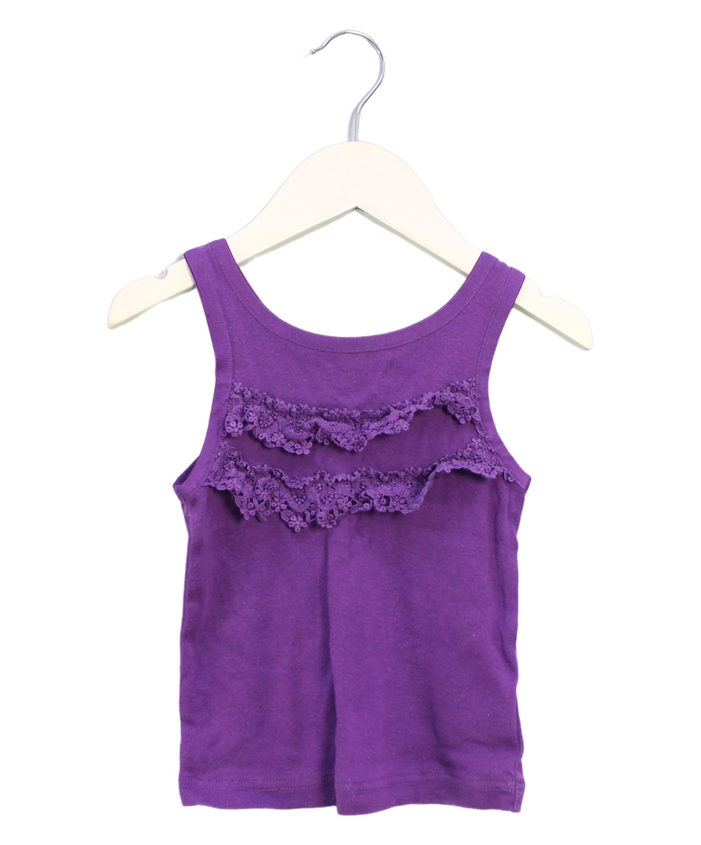 Anna Sui Girls' Sleeveless Floral Print Top for 2T-3T (100cm) - Perfect for Summer Outfits & Playdates