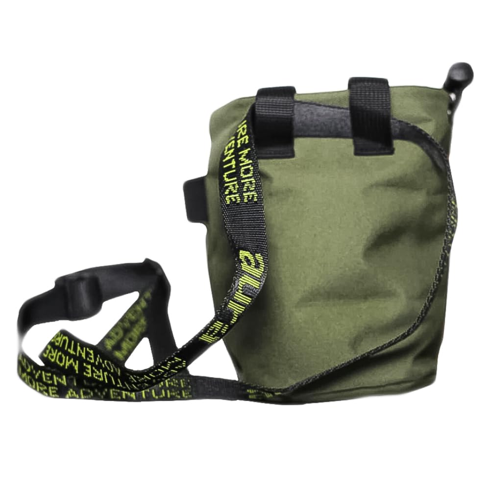 **Aura Premium Rock Climbing Chalk Bag - Adjustable Belt & Drawstring Closure - Ideal for Bouldering, Gym Weightlifting & Outdoor Adventures**    *(Use Case: Perfect for climbers, boulderers, and fitness enthusiasts to keep hands dry and improve grip during workouts or outdoor adventures.)*